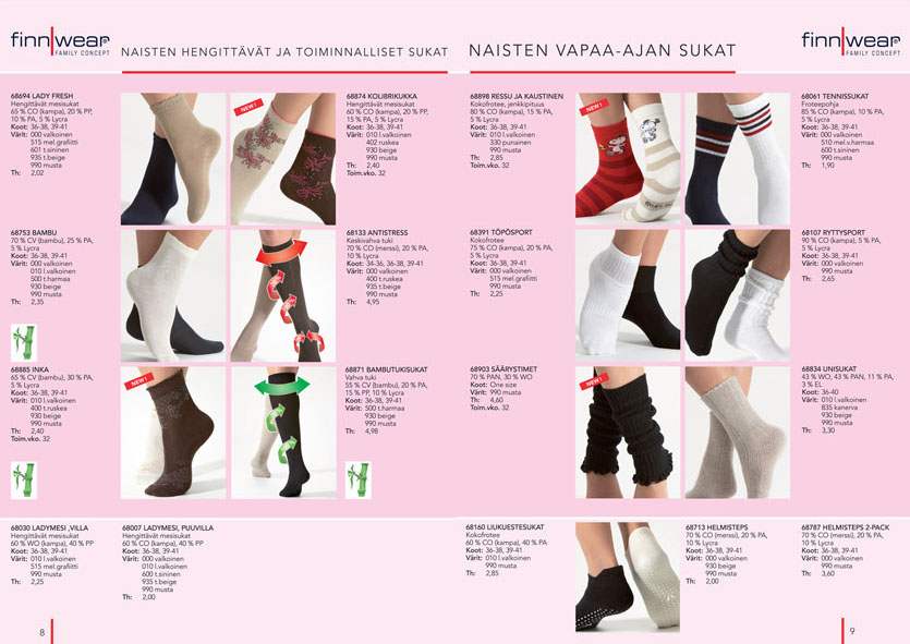 Socks & tights catalogues by Sanna Jarvela at