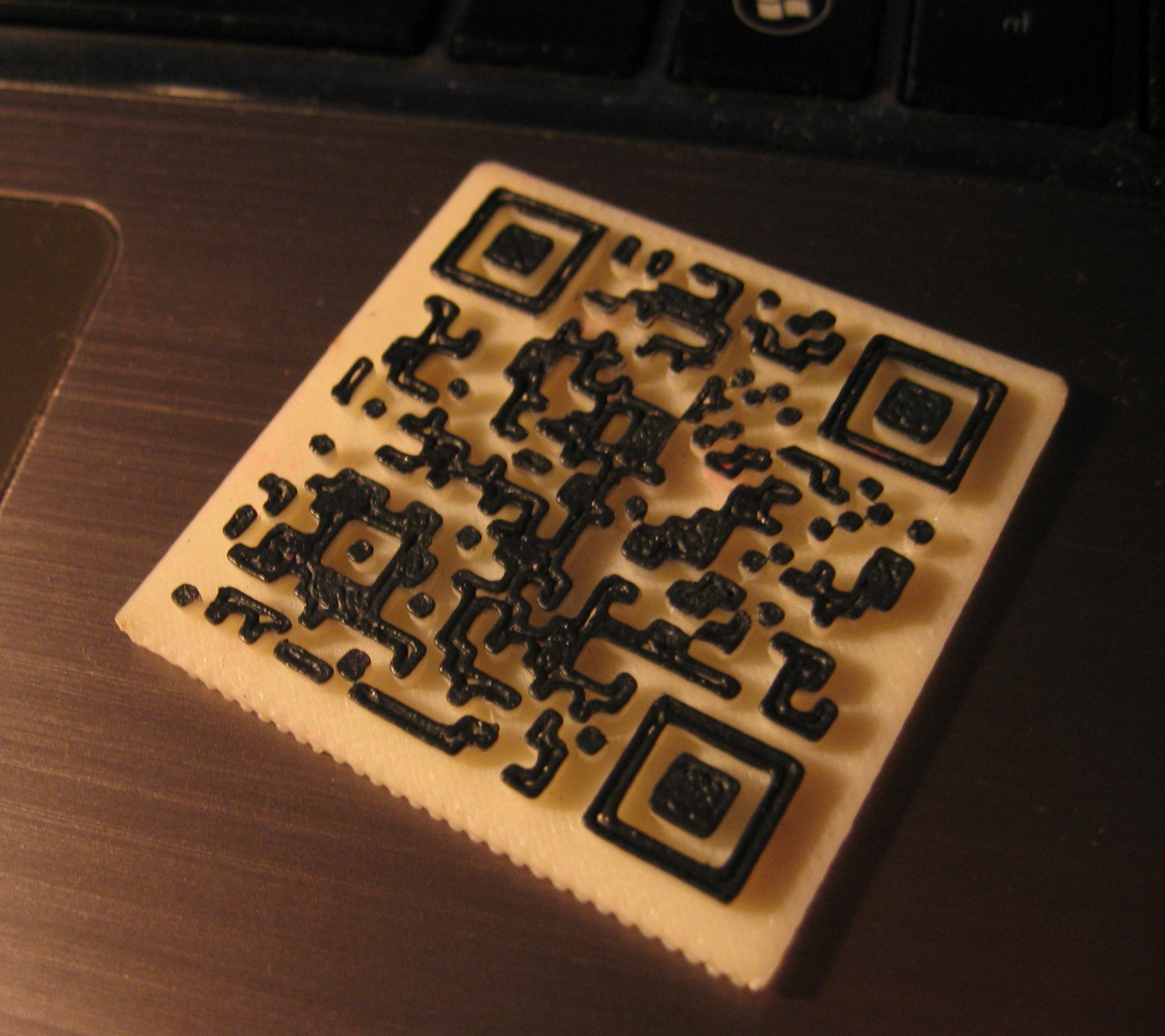 kufik calligraphy and QR code stamps by vincent simoncelli at