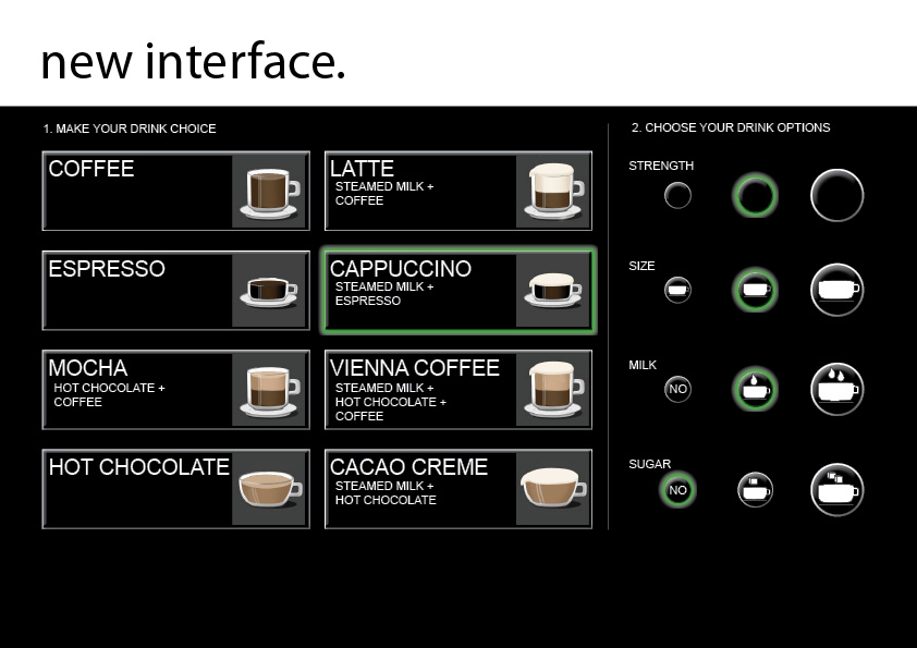 Coffee Machine Interface by Joyce Chow at Coroflot.com
