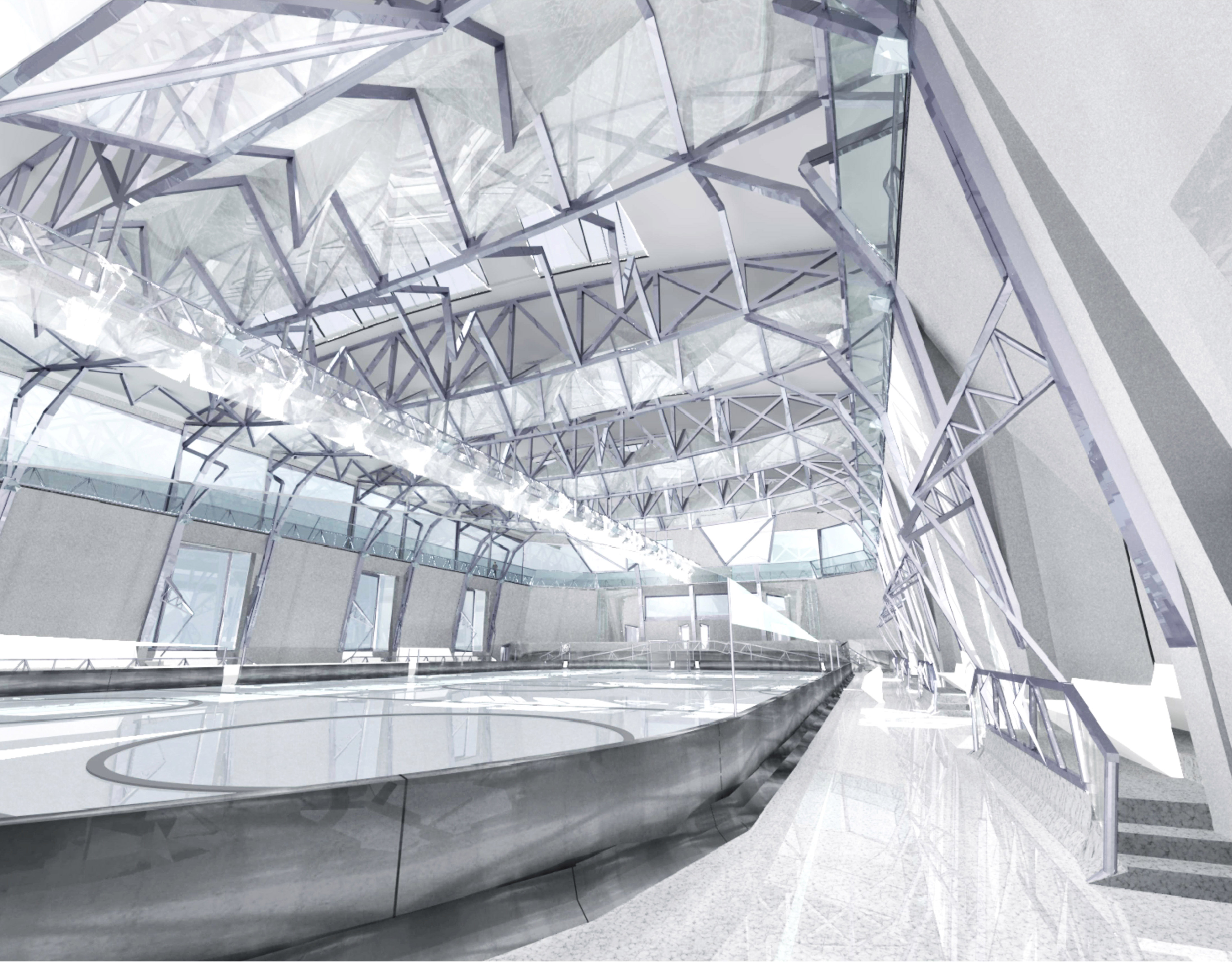 Interior of the ice rink-2006-sketch-Design of tectonics by Natalia ...
