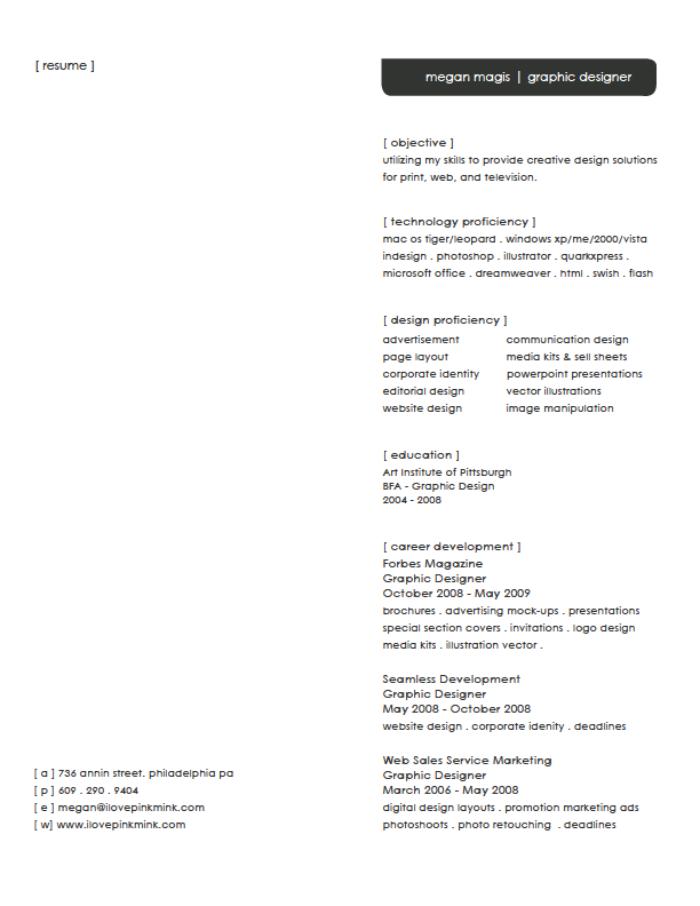 resume portfolio pdf by