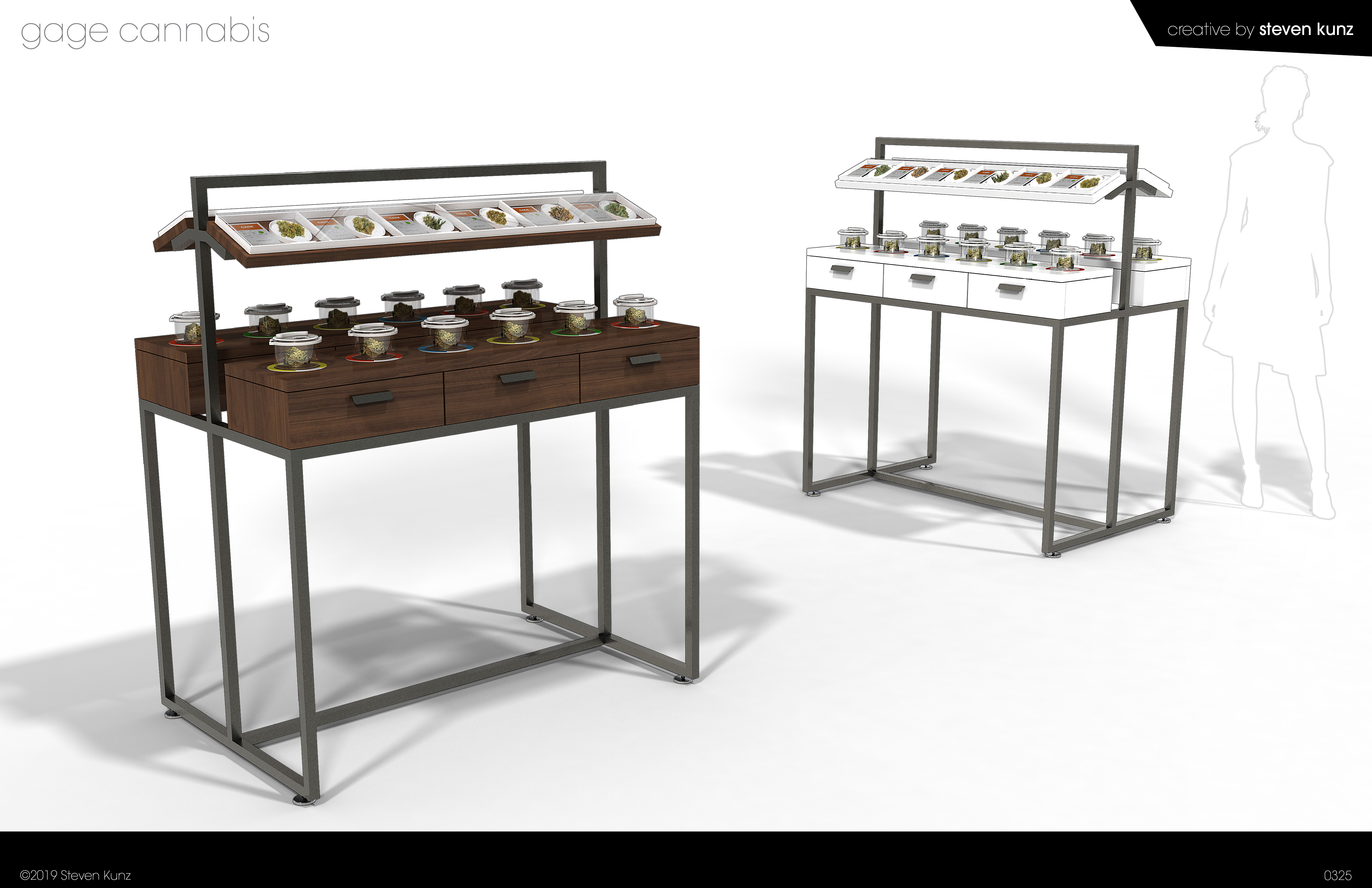 Gage Cannabis Dispensary Displays by Steve Kunz at