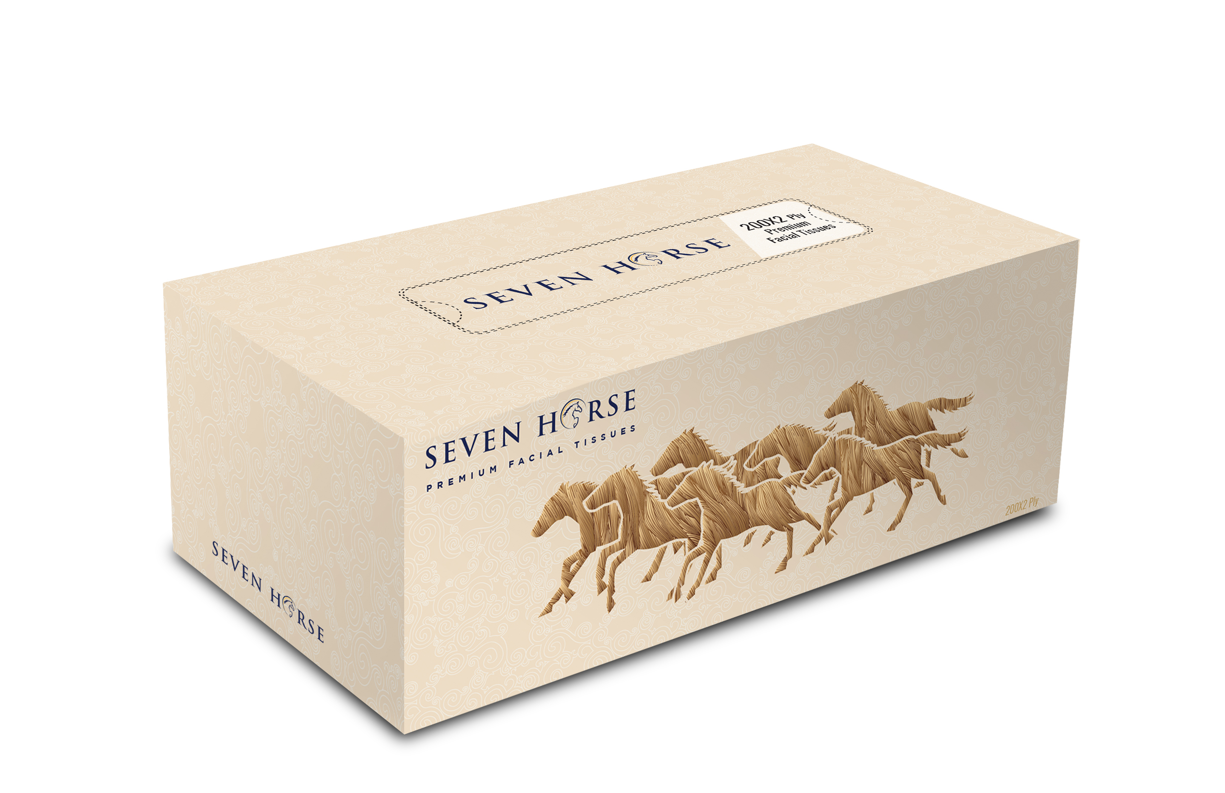 Seven Horse Premium Facial Tissue package design by Sreekumar K S at