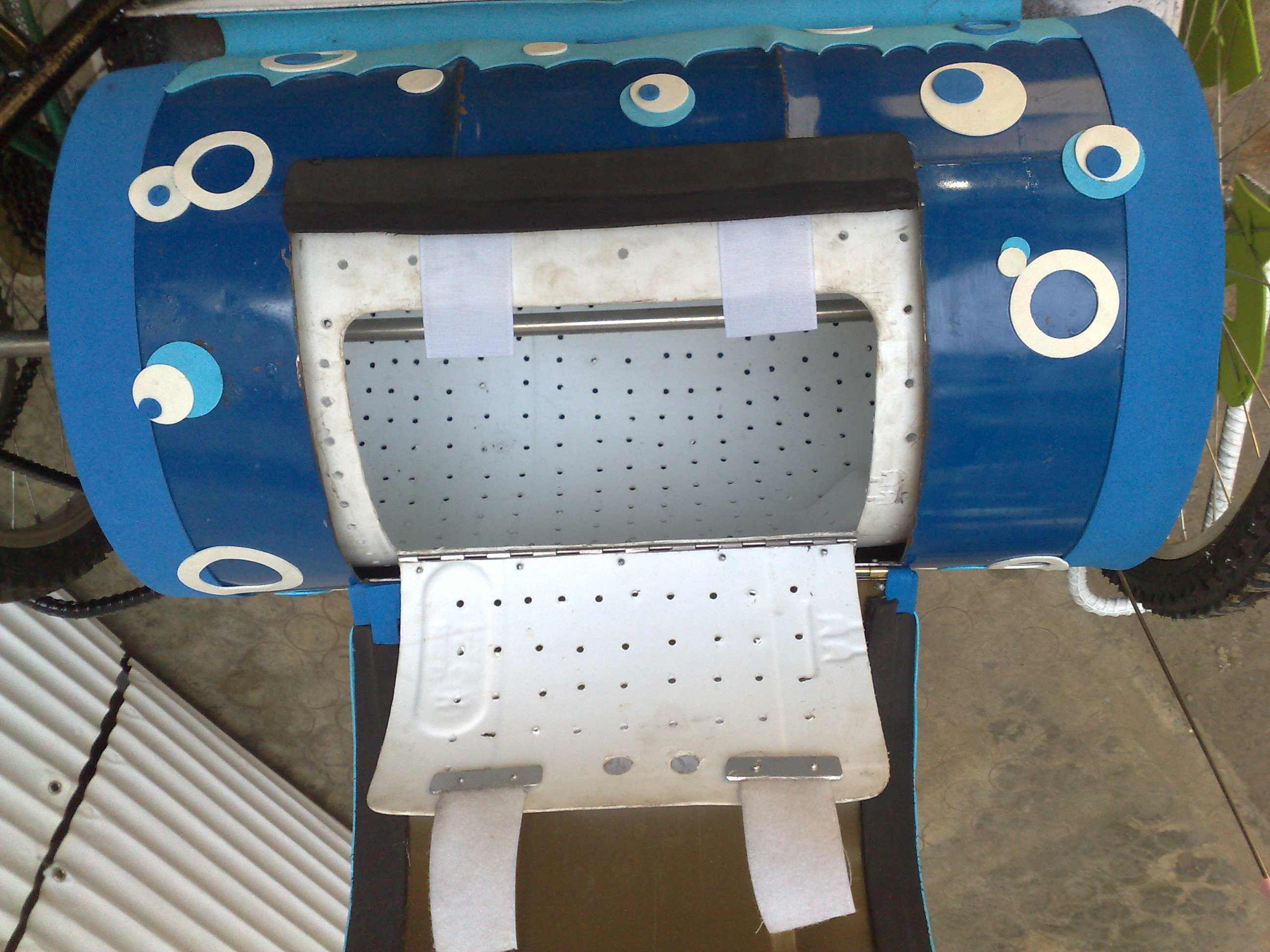 Bicycle powered washing machine by Mitch Shivers at