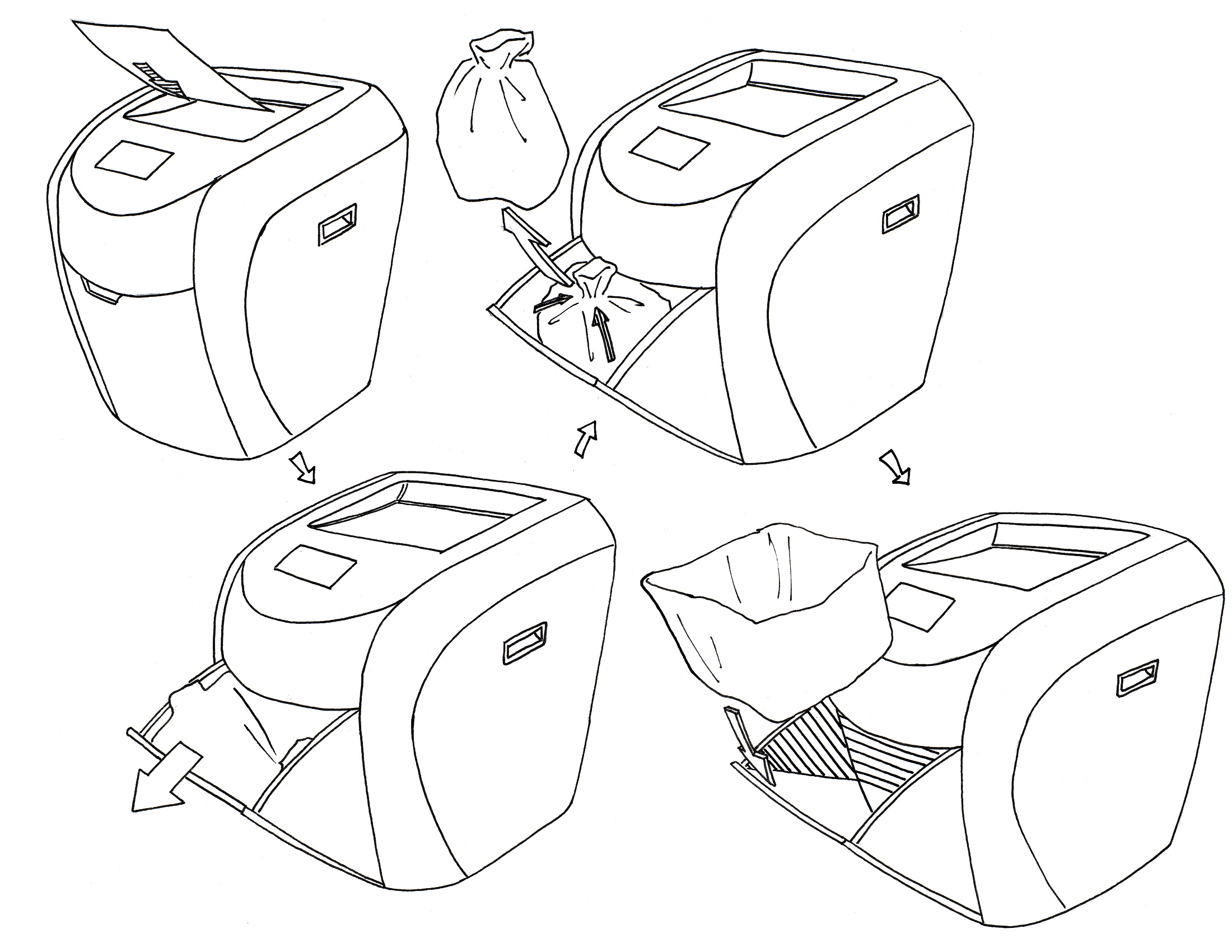 sketches paper shredder by Yongseok Hong at
