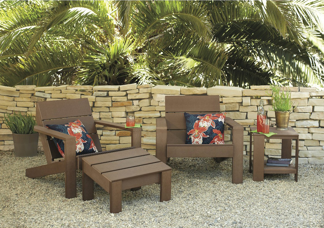 Target Threshold faux wood patio furniture by Katie Wittenberg at