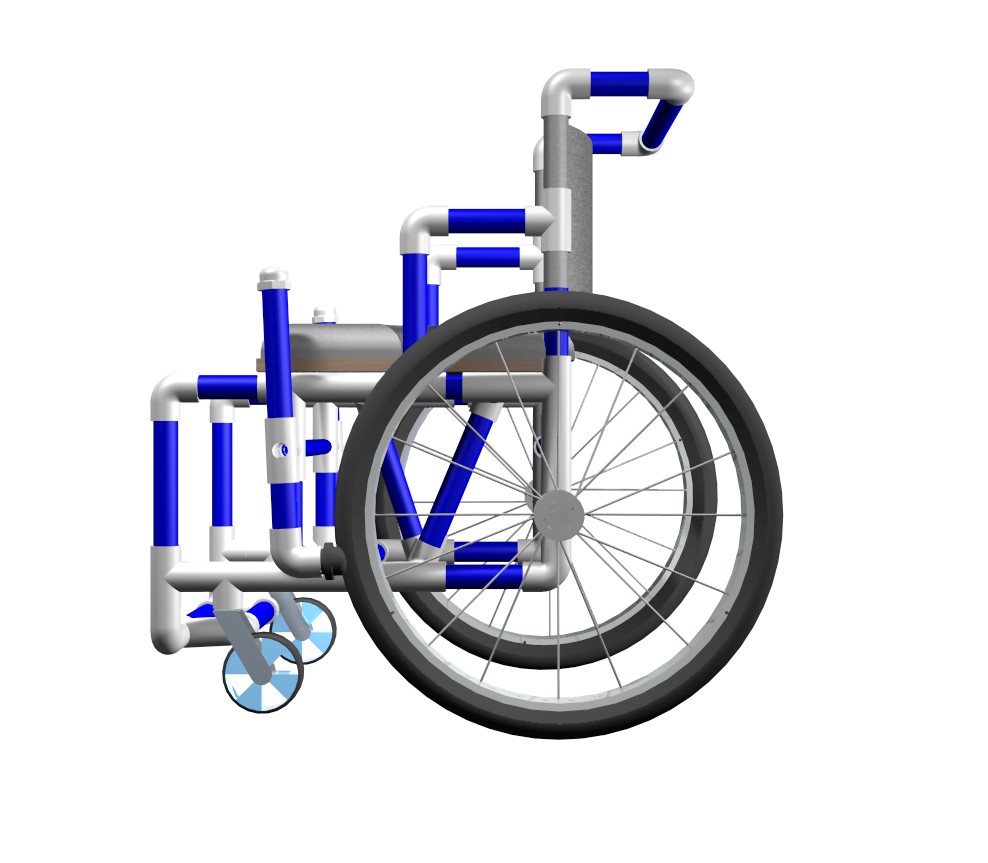 PVC Pipe Wheelchair by Juan Esteban Velez at