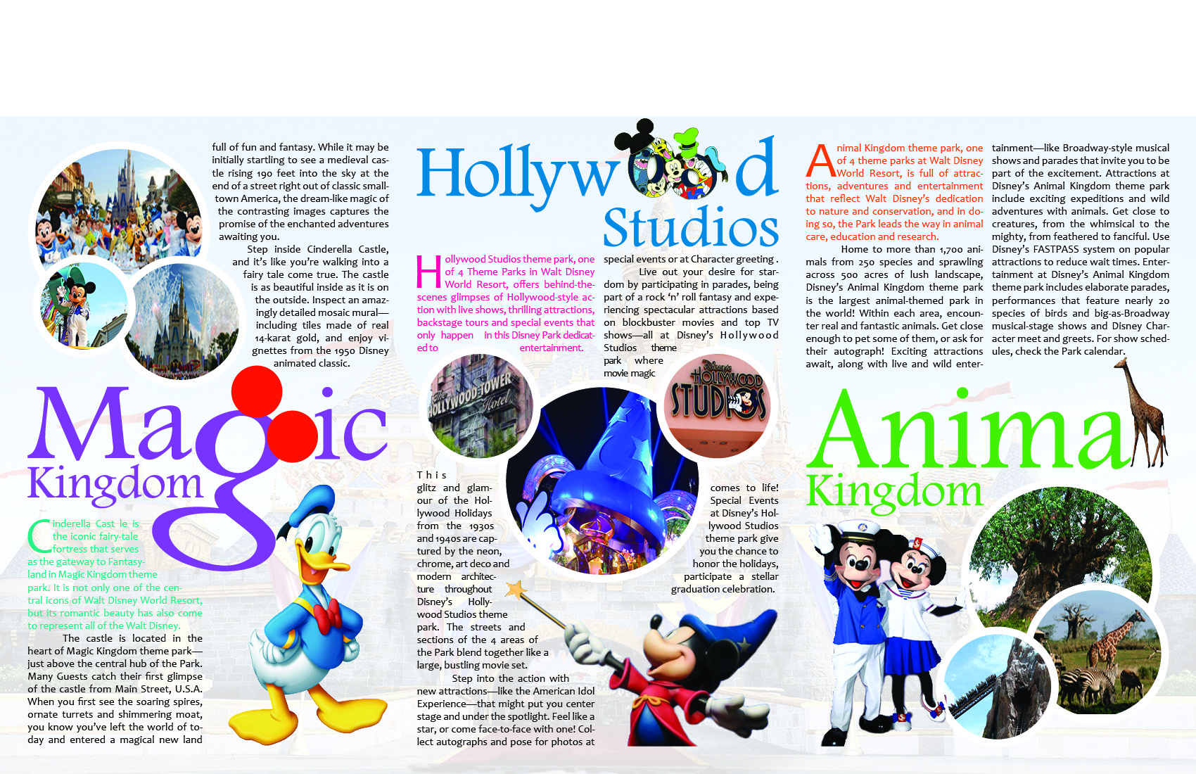 Disney Theme Parks Brochure By Jamie Hu At Coroflot