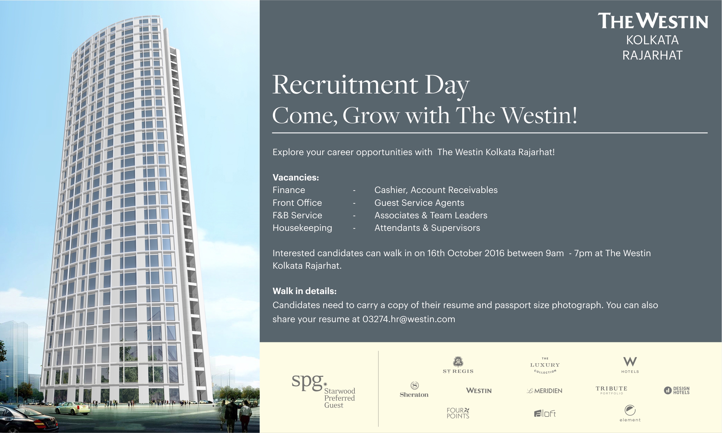 The Westin Kolkata Print Ad by Soumen Mondal at