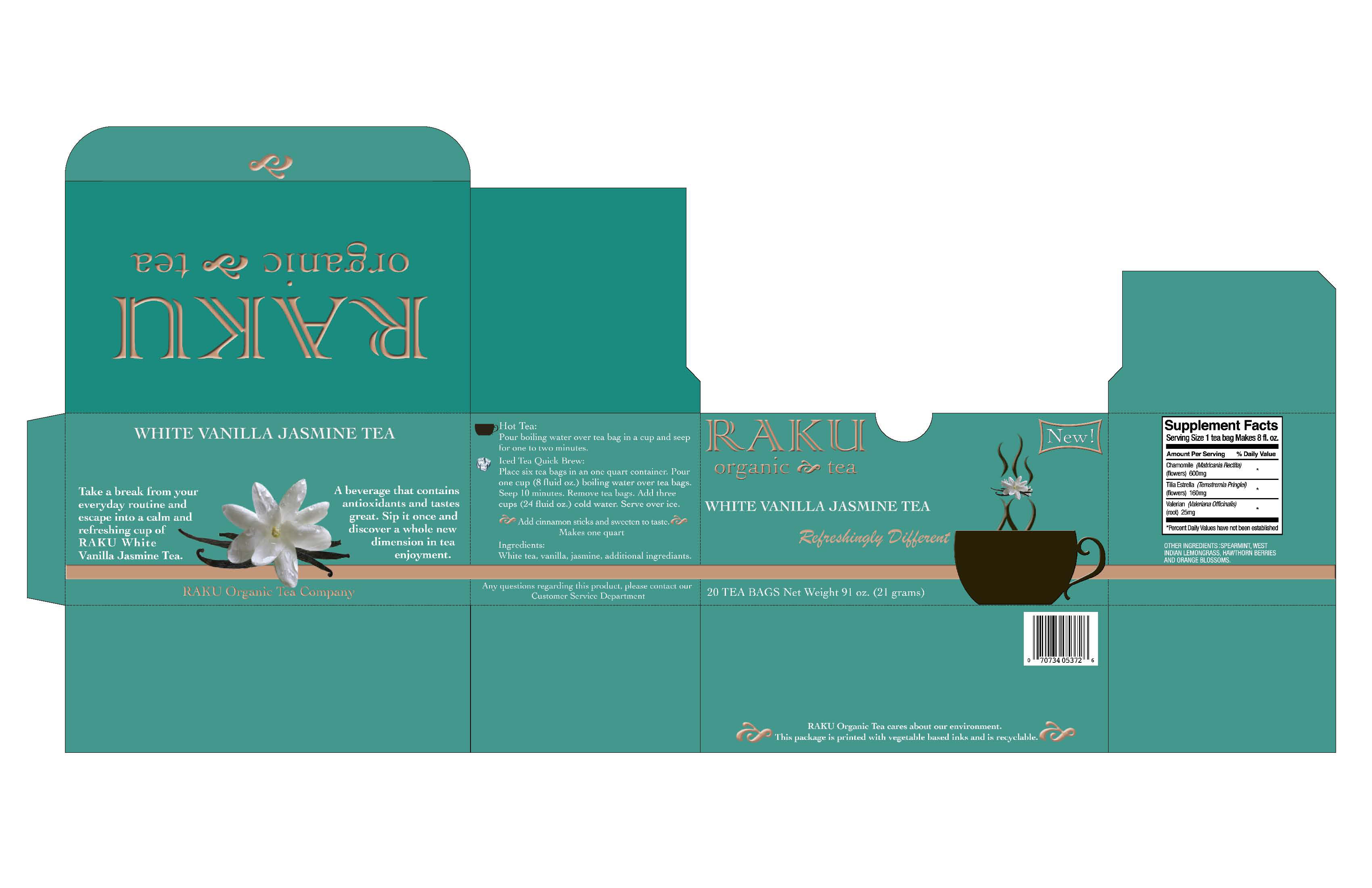 RAKU Organic Tea Packaging Design by Patricia Caren at