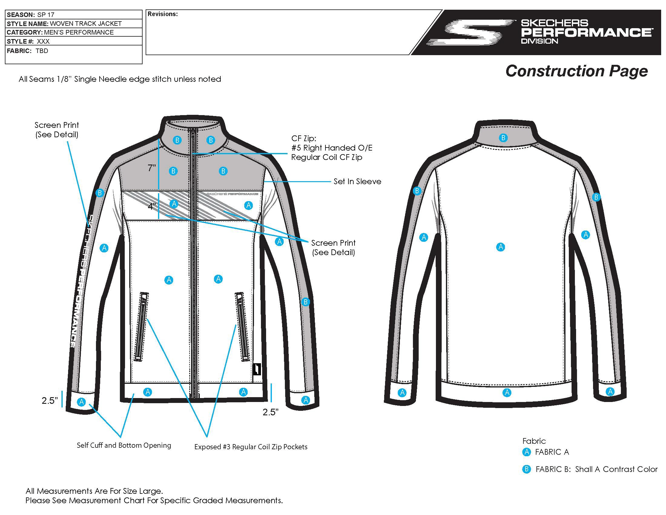 Technical Design Track Jacket Tech Pack by James Webster at