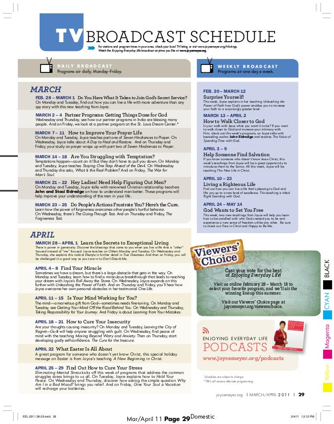 Broadcast Schedules by Matthew Kaboomis Loomis at