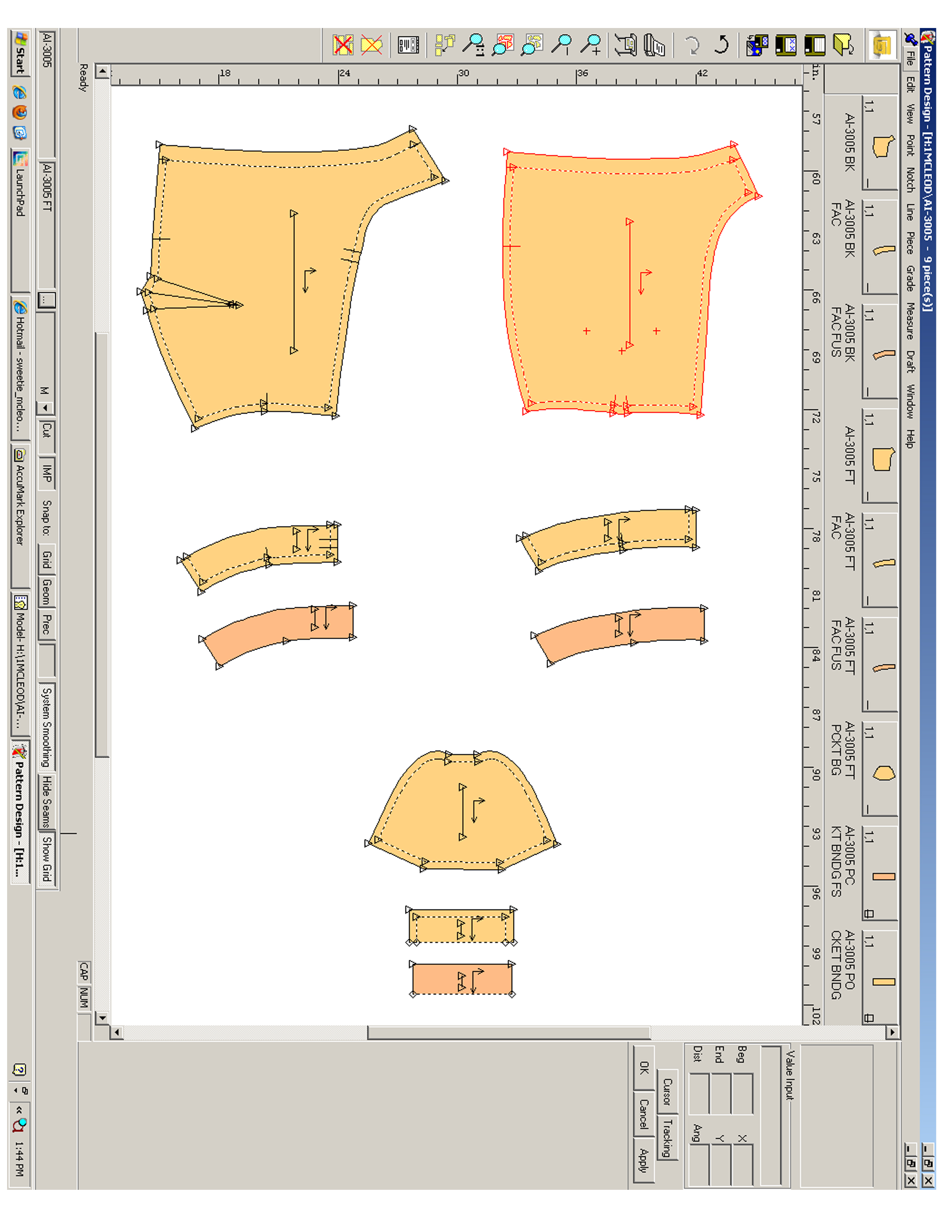 Gerber 8 Pattern Making by Lisa Varner (McLeod) at Coroflot.com