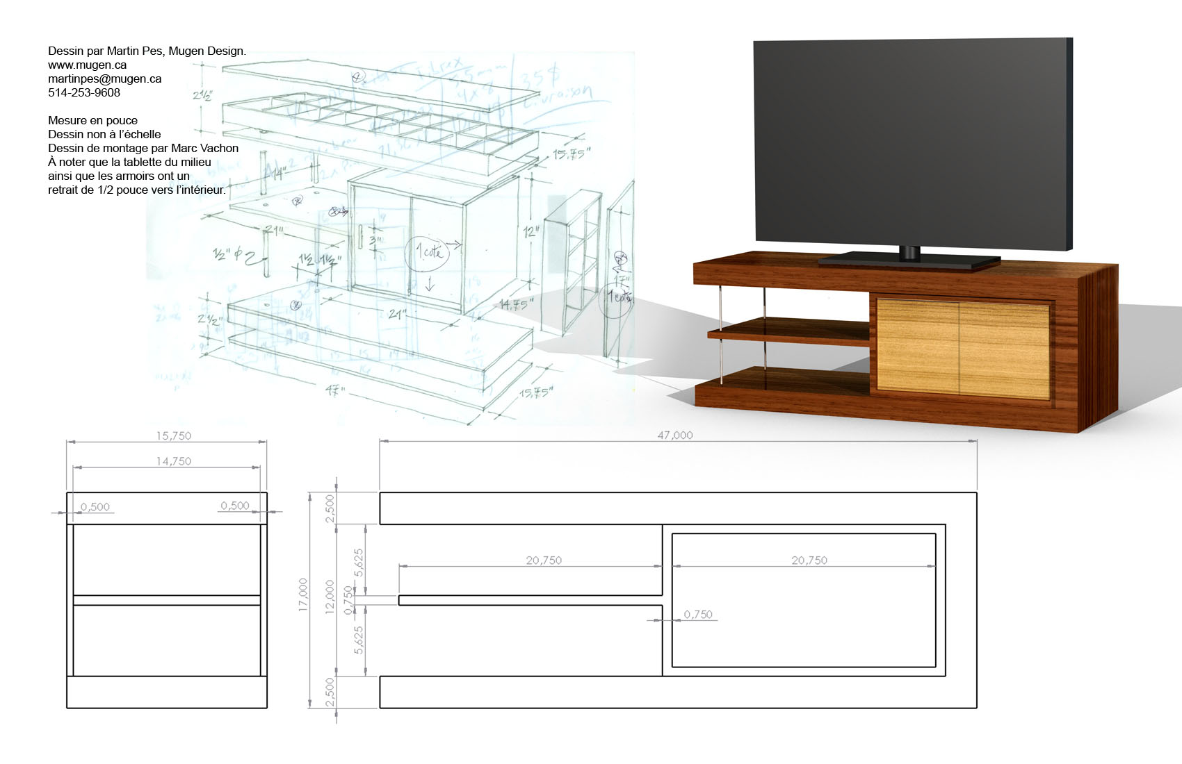 Custom TV Table by Martin Pes at