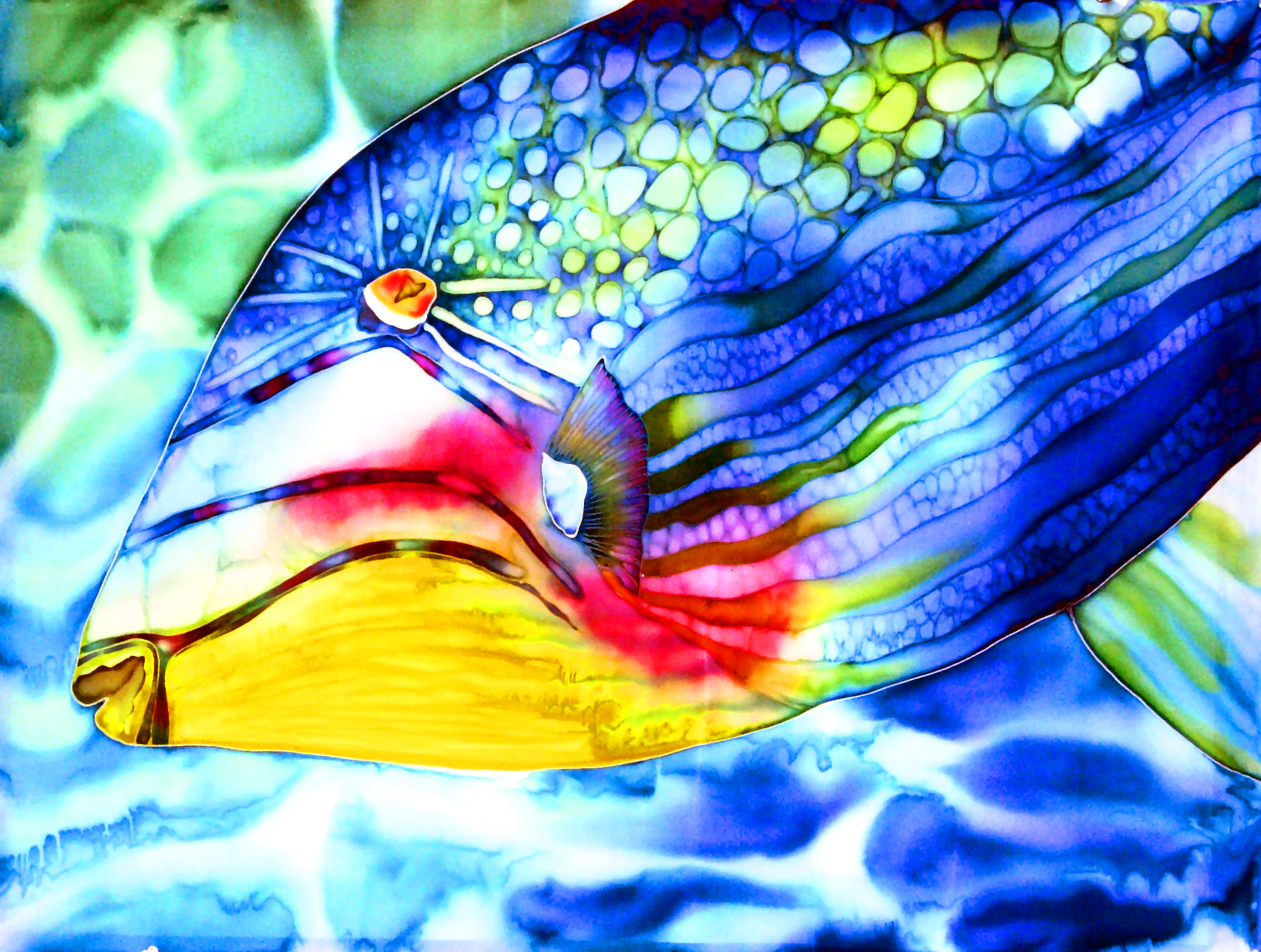 silk painting by julie jennings at