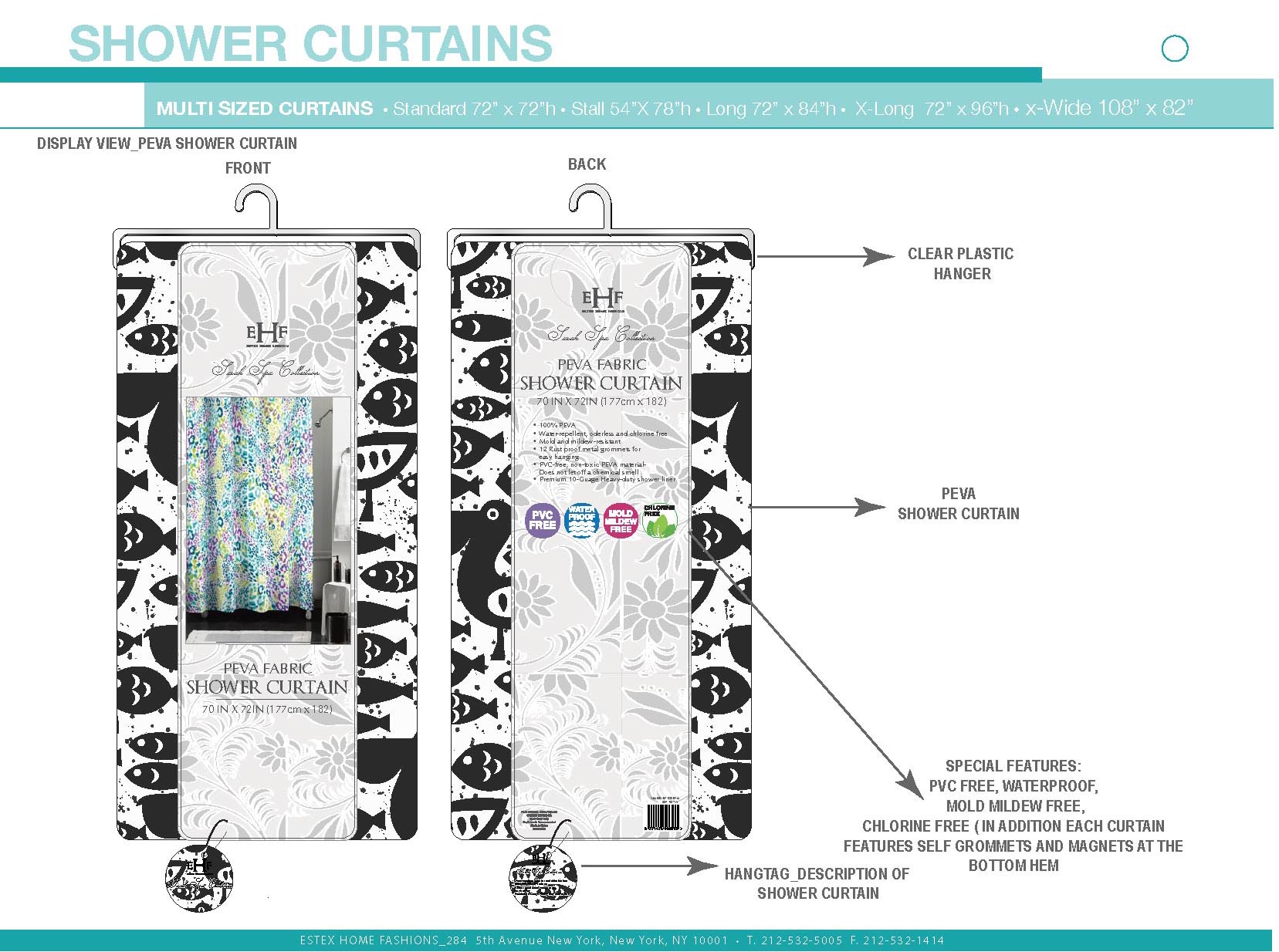 SHOWER CURTAIN PACKAGE DESIGN by DIANE DEPASQUE at