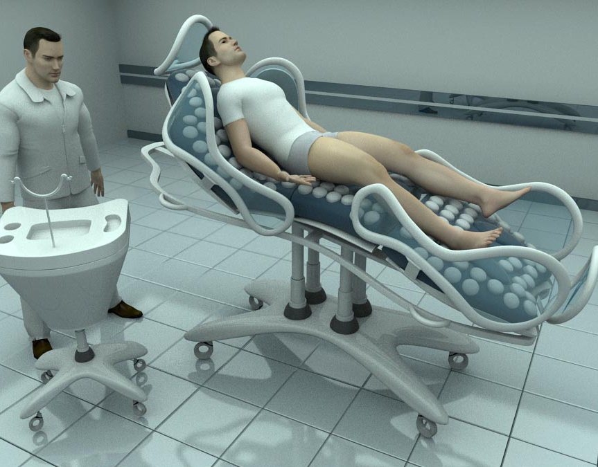 Medical Bed for the treatment of burn patients by Natalie Lebbink at