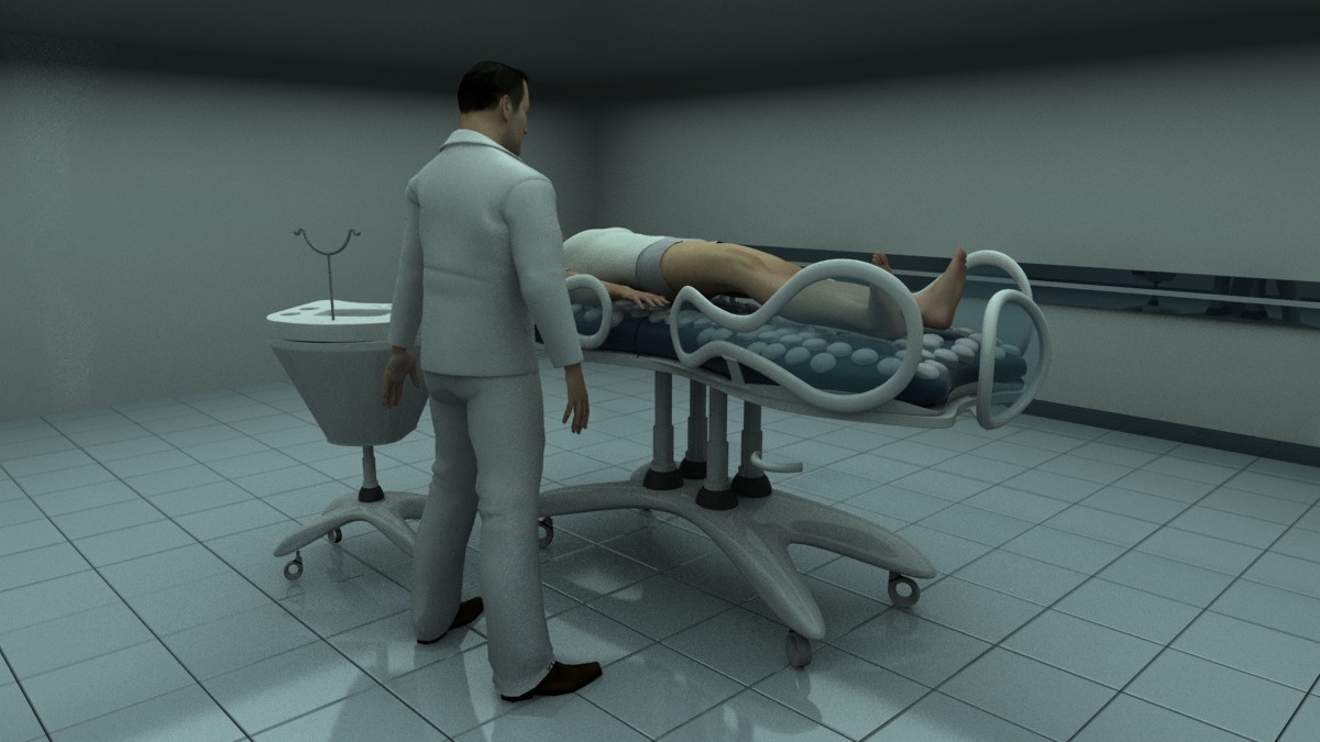 Medical Bed for the treatment of burn patients by Natalie Lebbink at