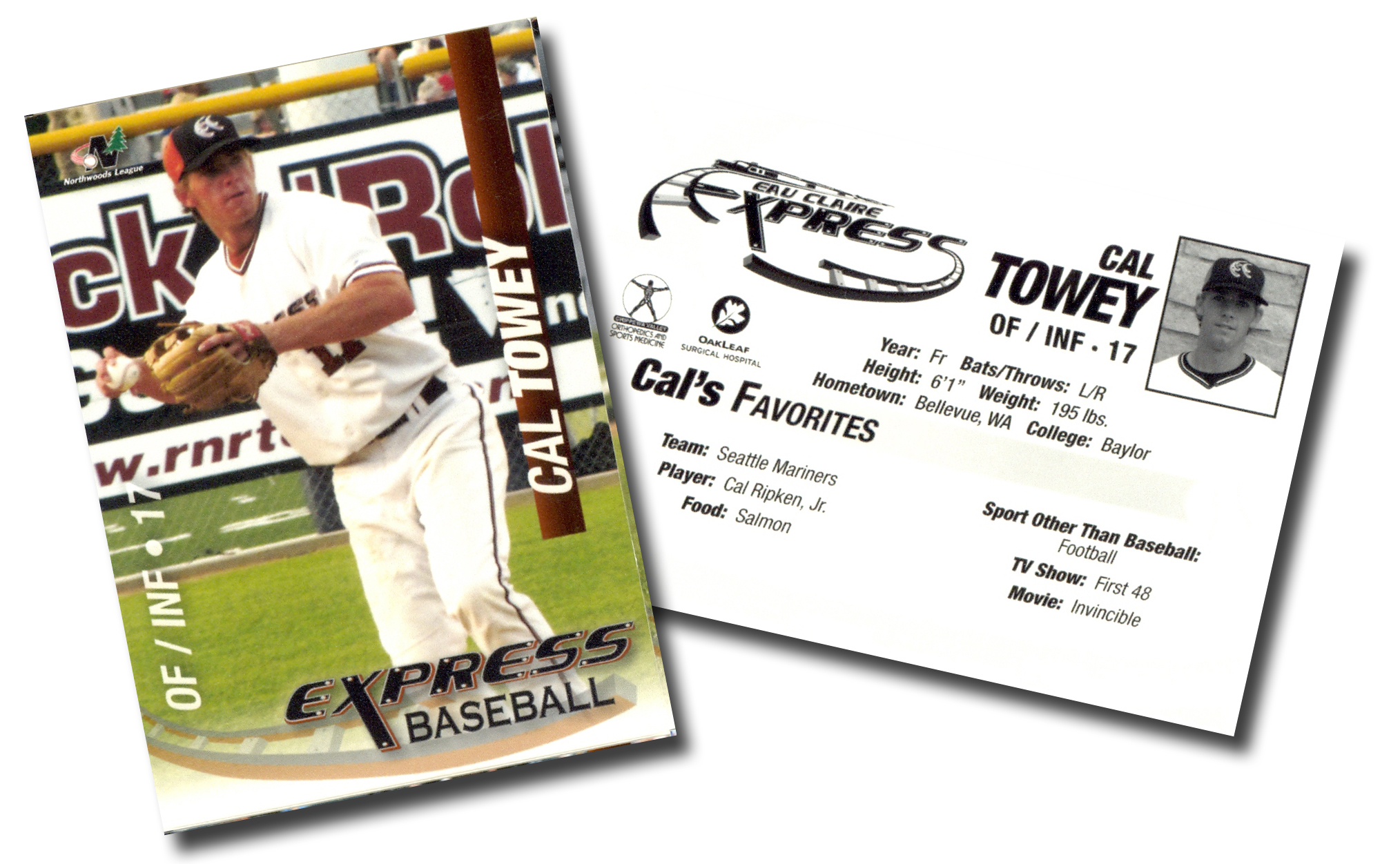 Eau Claire Express Baseball Card Design by Justin Thompson at