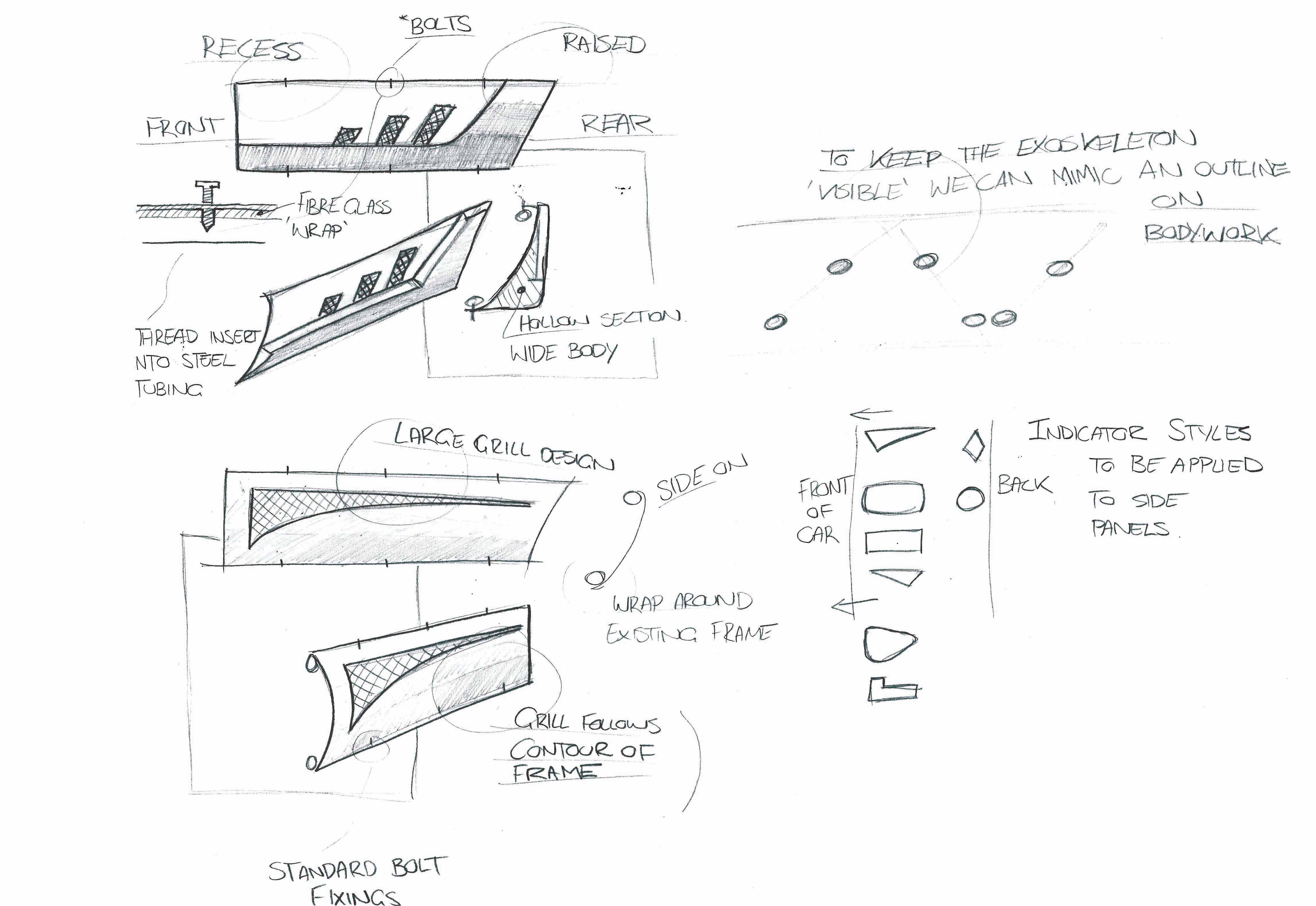 Rocket kit car side panel design by Justin Flack at