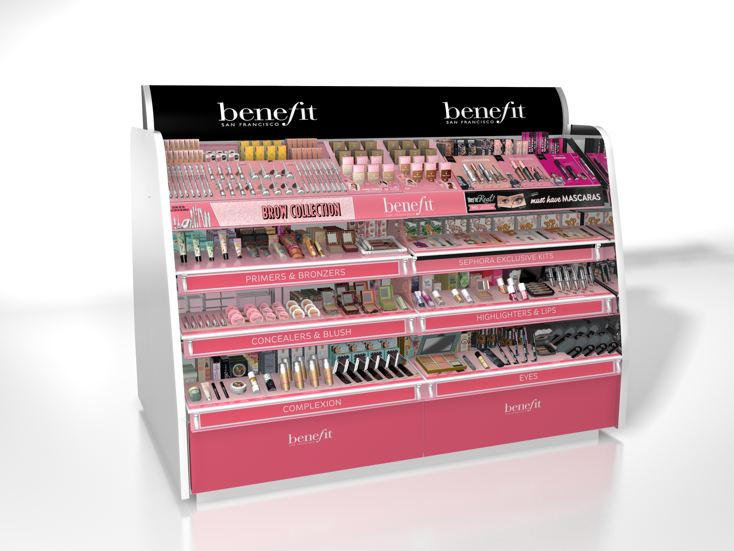 Benefit Cosmetics Gondola for Sephora by Zeev Fleisher at