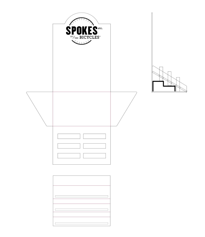 Spokes Etc, POP Gift Card Countertop by Melanie Butler at
