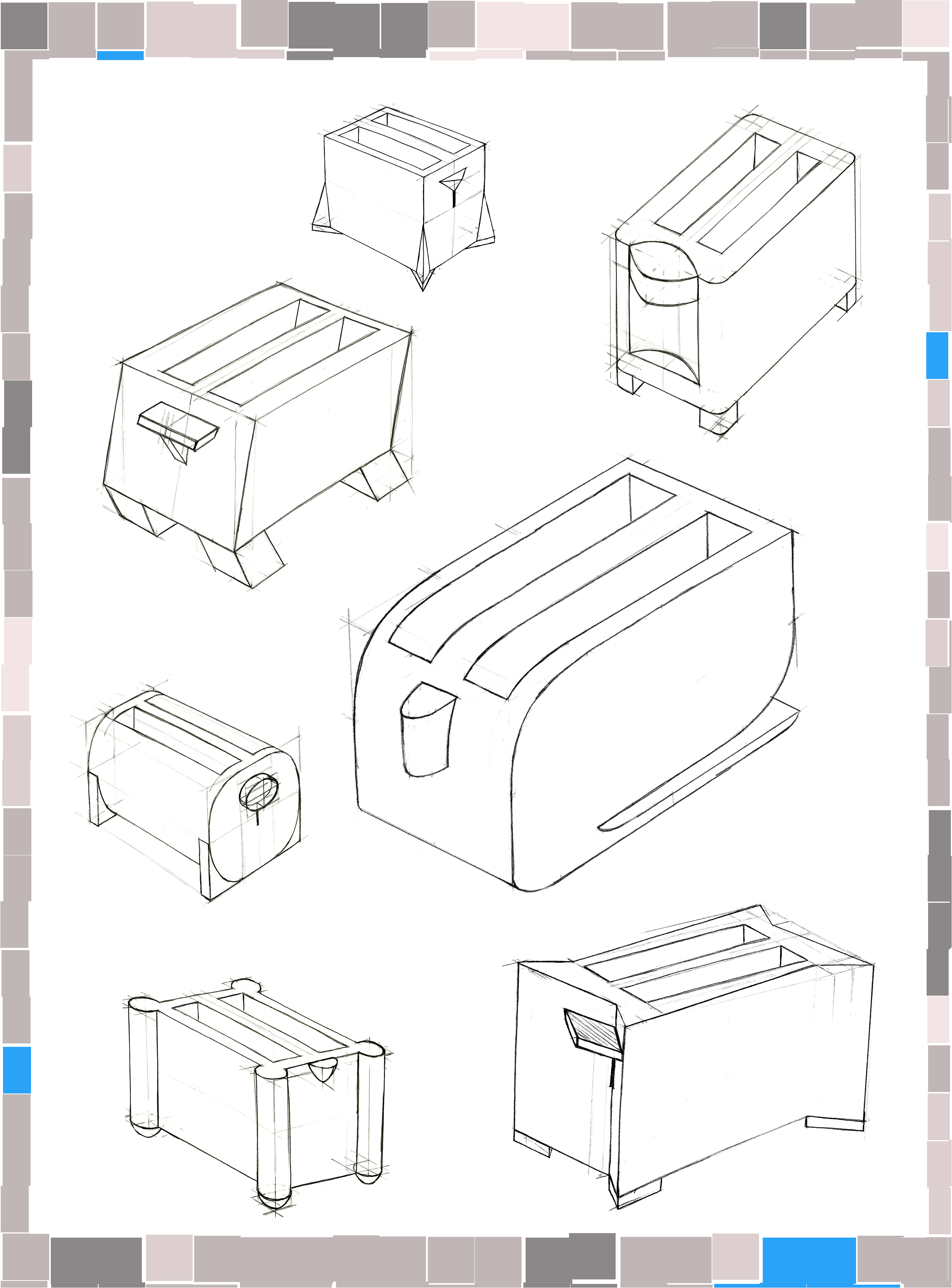 Toaster Design Sketches by Andrew Lawrence at