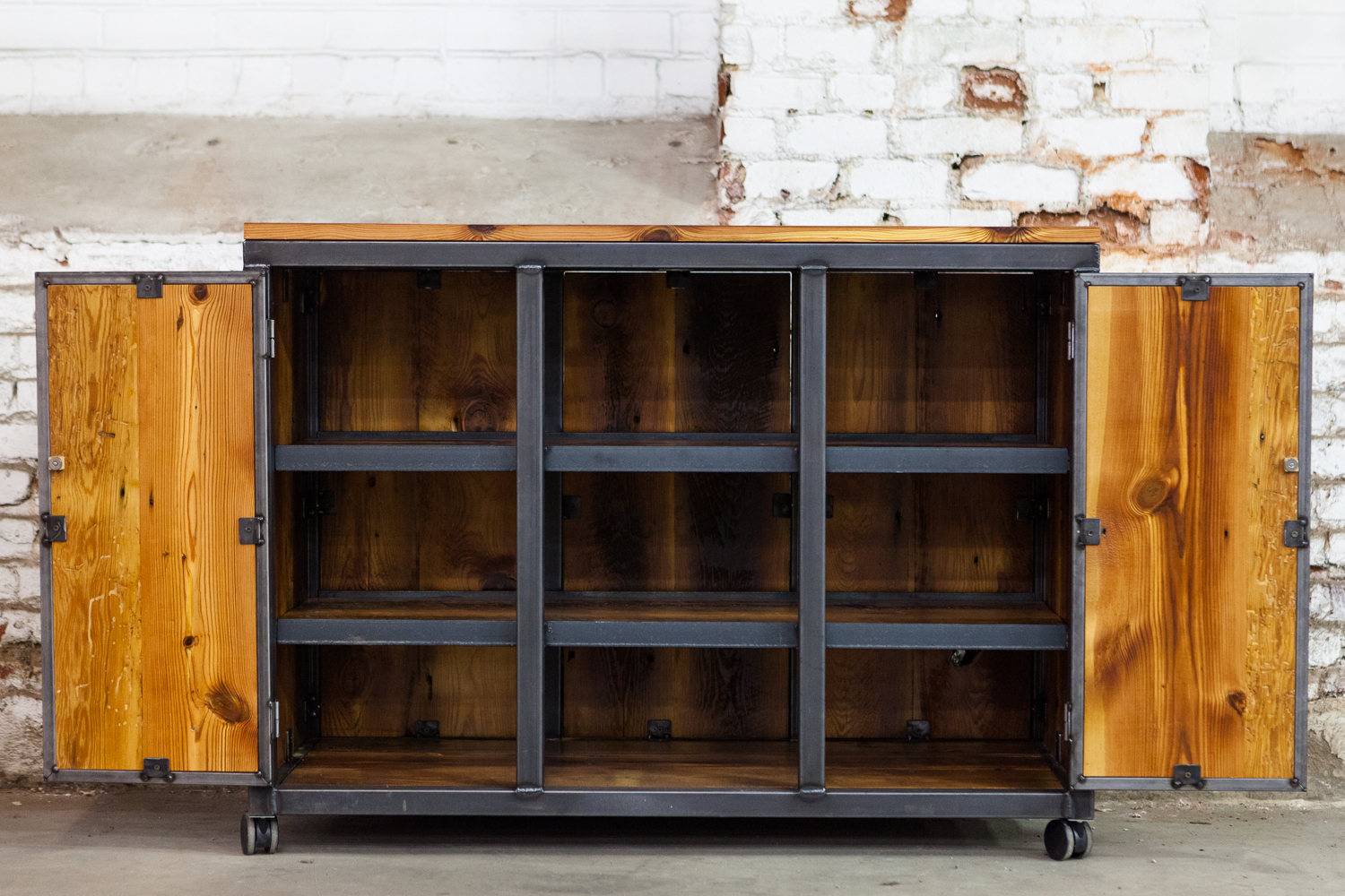 Reclaimed Pine Credenza by Andrew Drake at