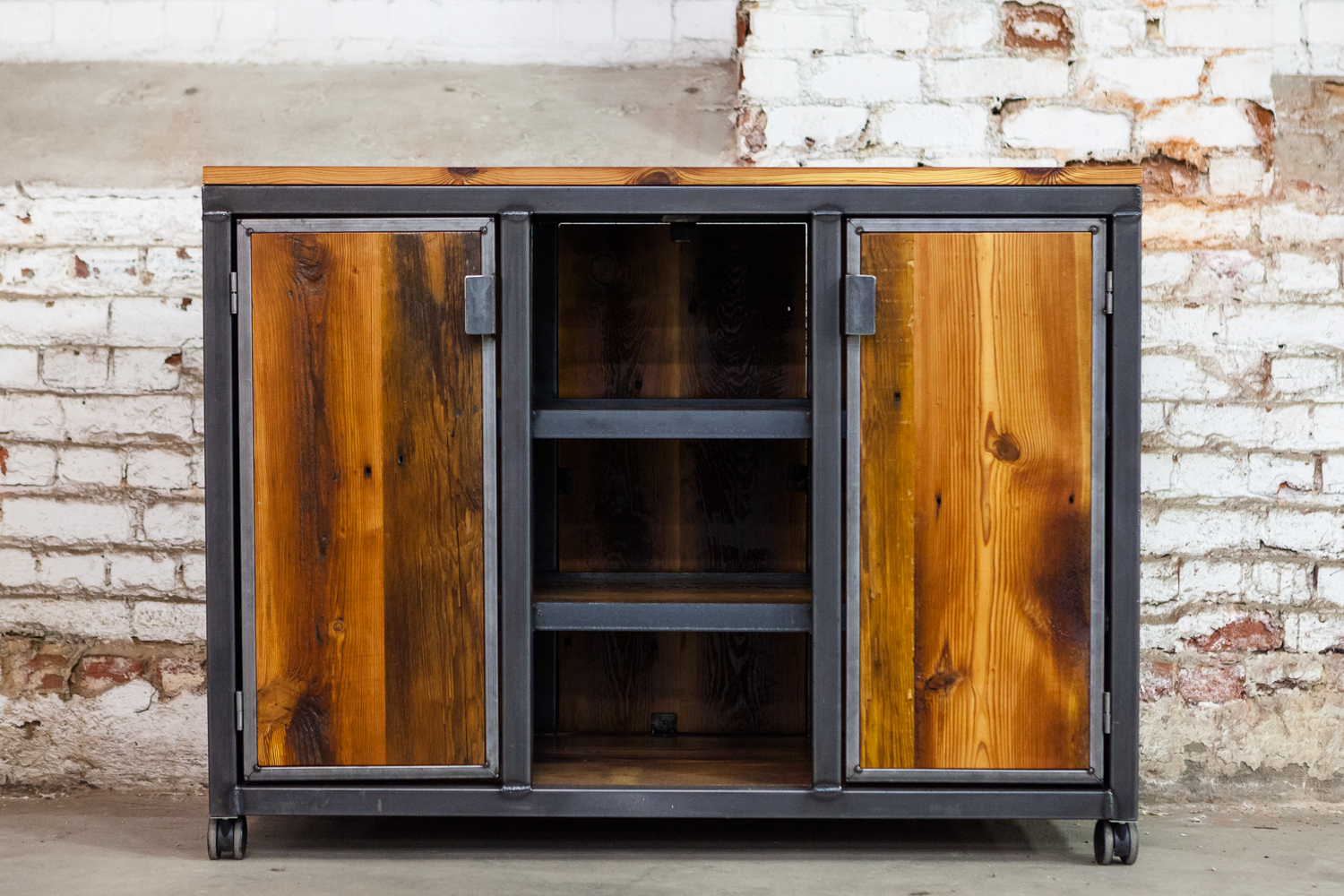 Reclaimed Pine Credenza by Andrew Drake at