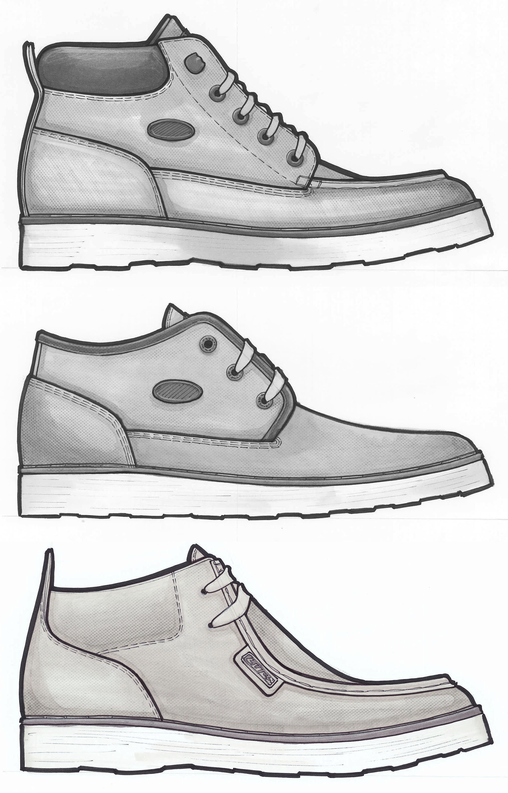 FOOTWEAR SKETCHES AND RENDERINGS by Bryar Babcock at