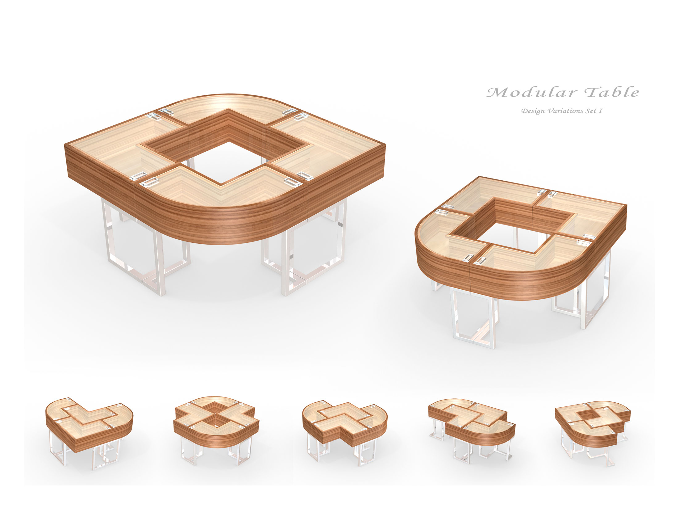 Modular Coffee Table Design by Pablo Ertze at
