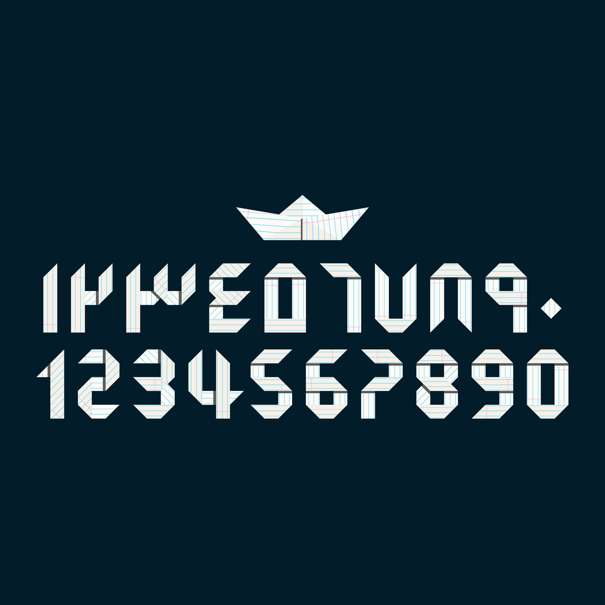 Origami Colored Arabic font by Mostafa El Abasiry at