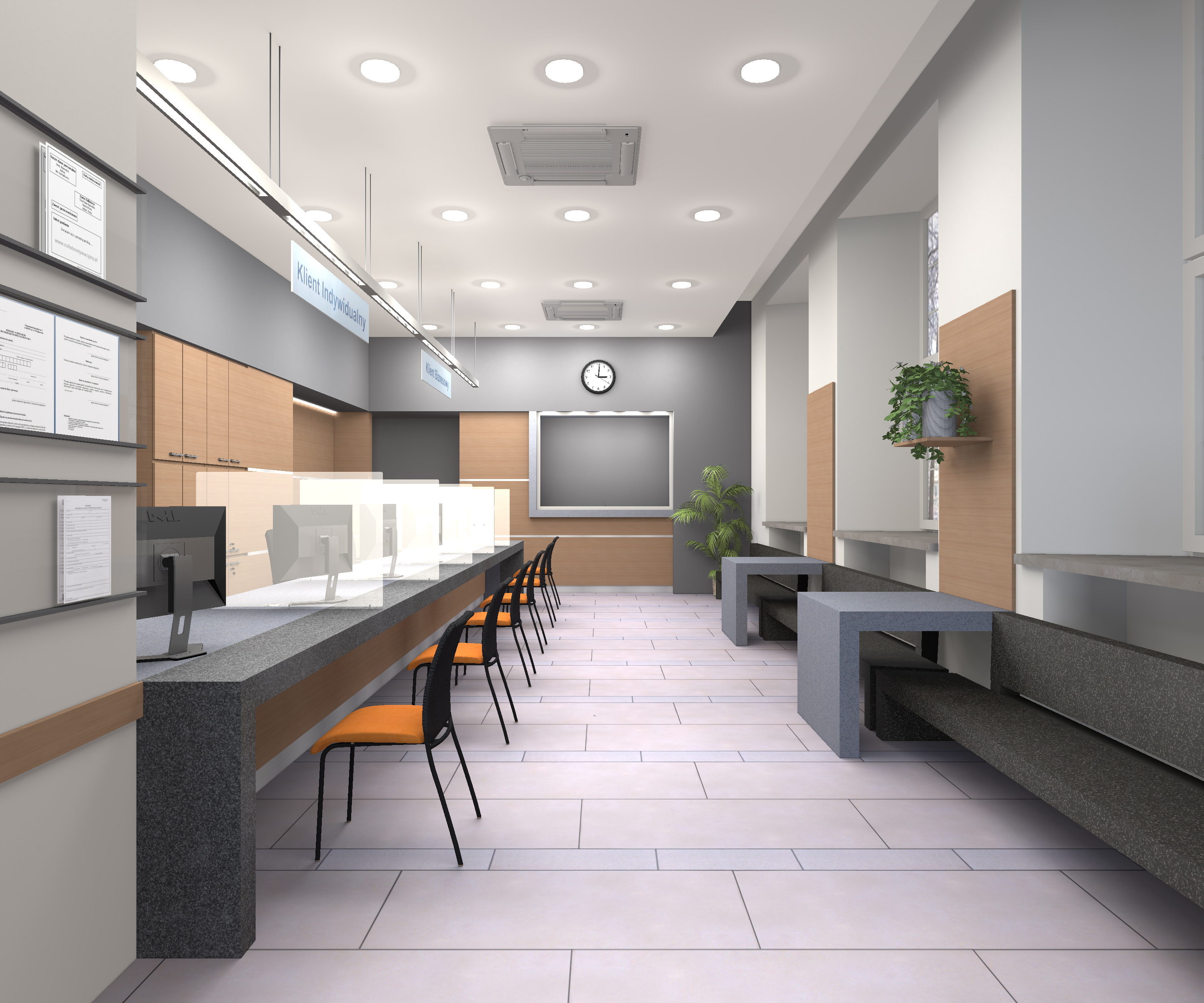 Customer service space in Warsaw by Anna Rydlewska at