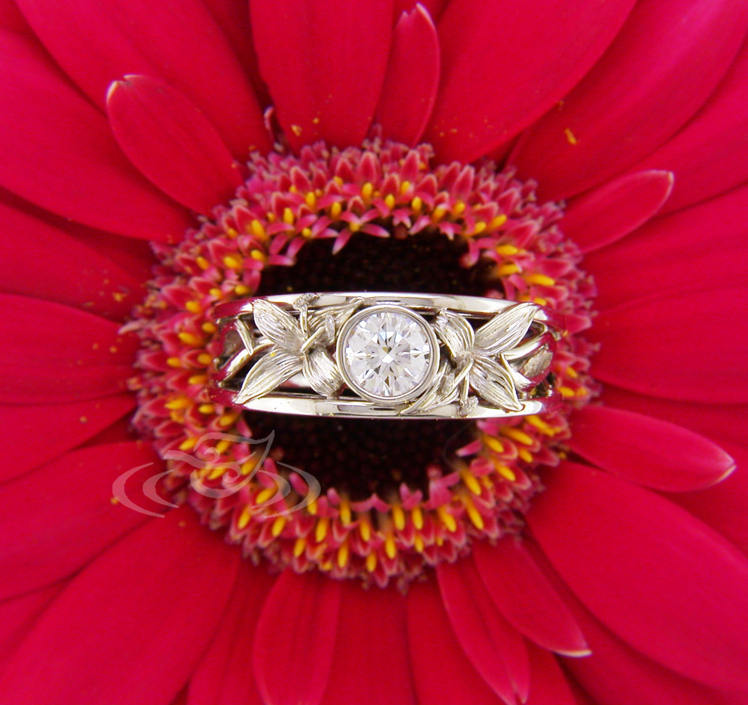 Platinum Day Lilly Ring by Joe Worley at