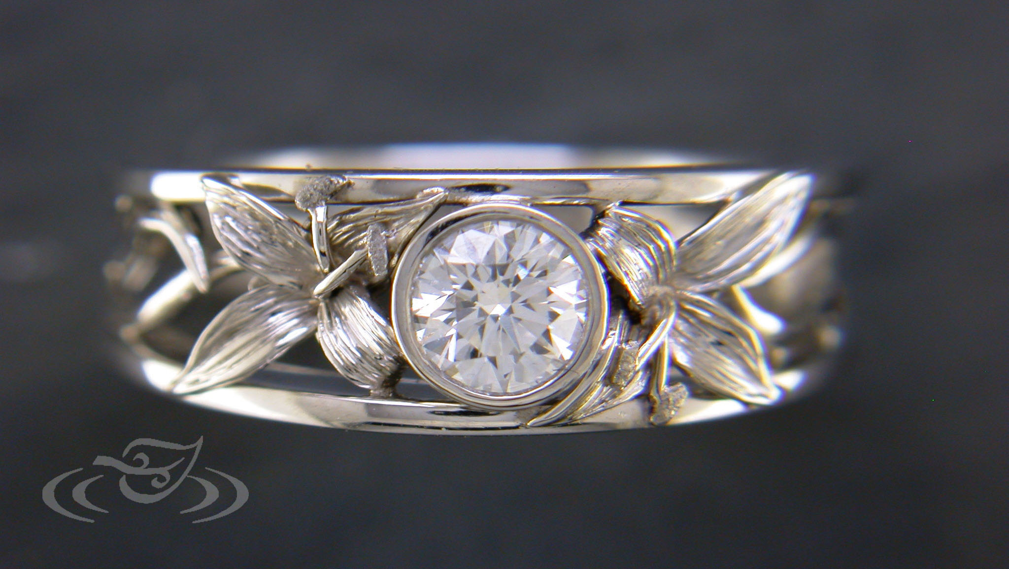 Platinum Day Lilly Ring by Joe Worley at