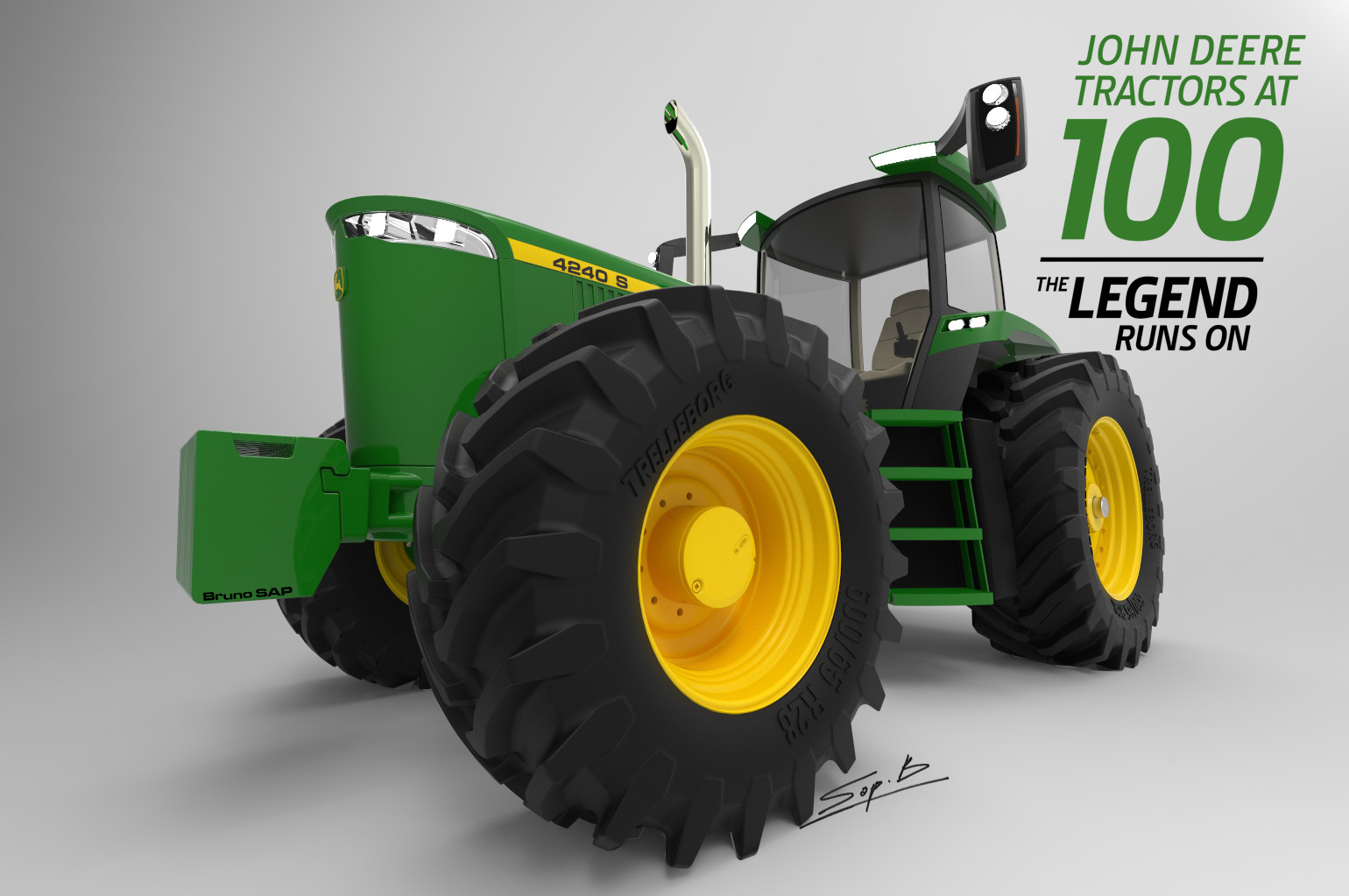 concept John deere for 100 years anniversary by Bruno SAP at