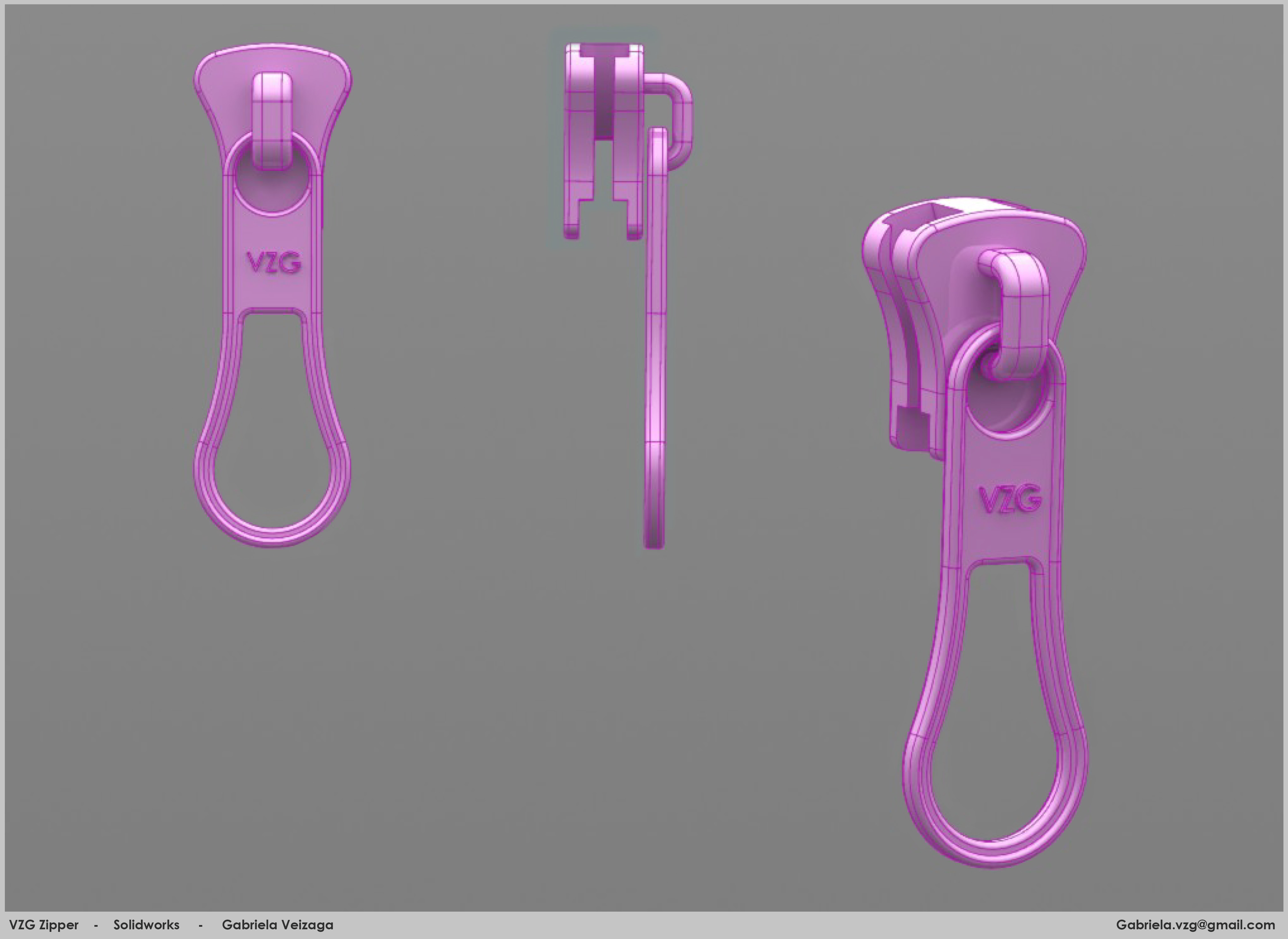 Zipper 3D Model by Gabriela VZG at