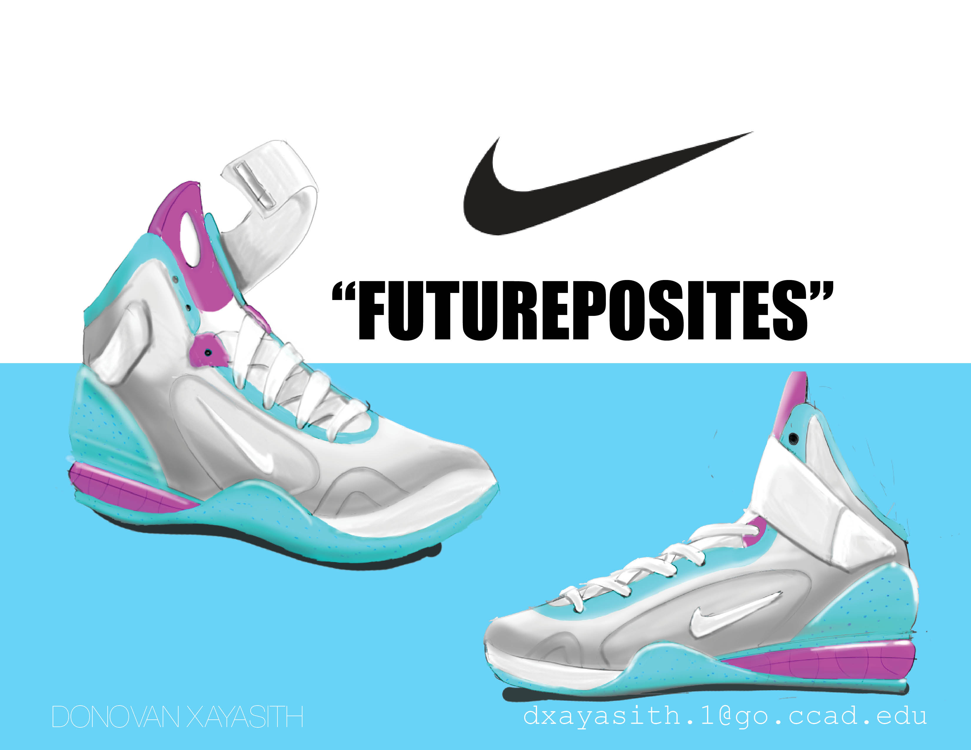 Nike shoe concept 1 "FuturePosites" by Donovan Xayasith at