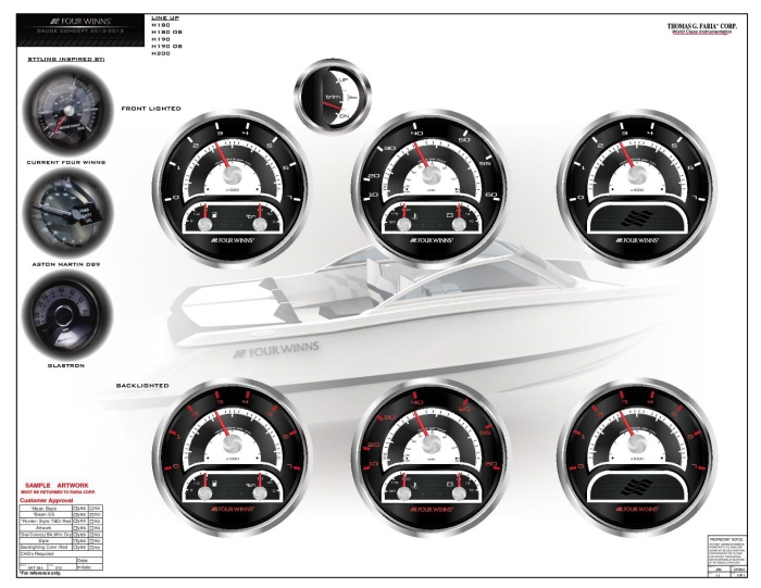 Four Winns boat gauges by Jeff Goins at