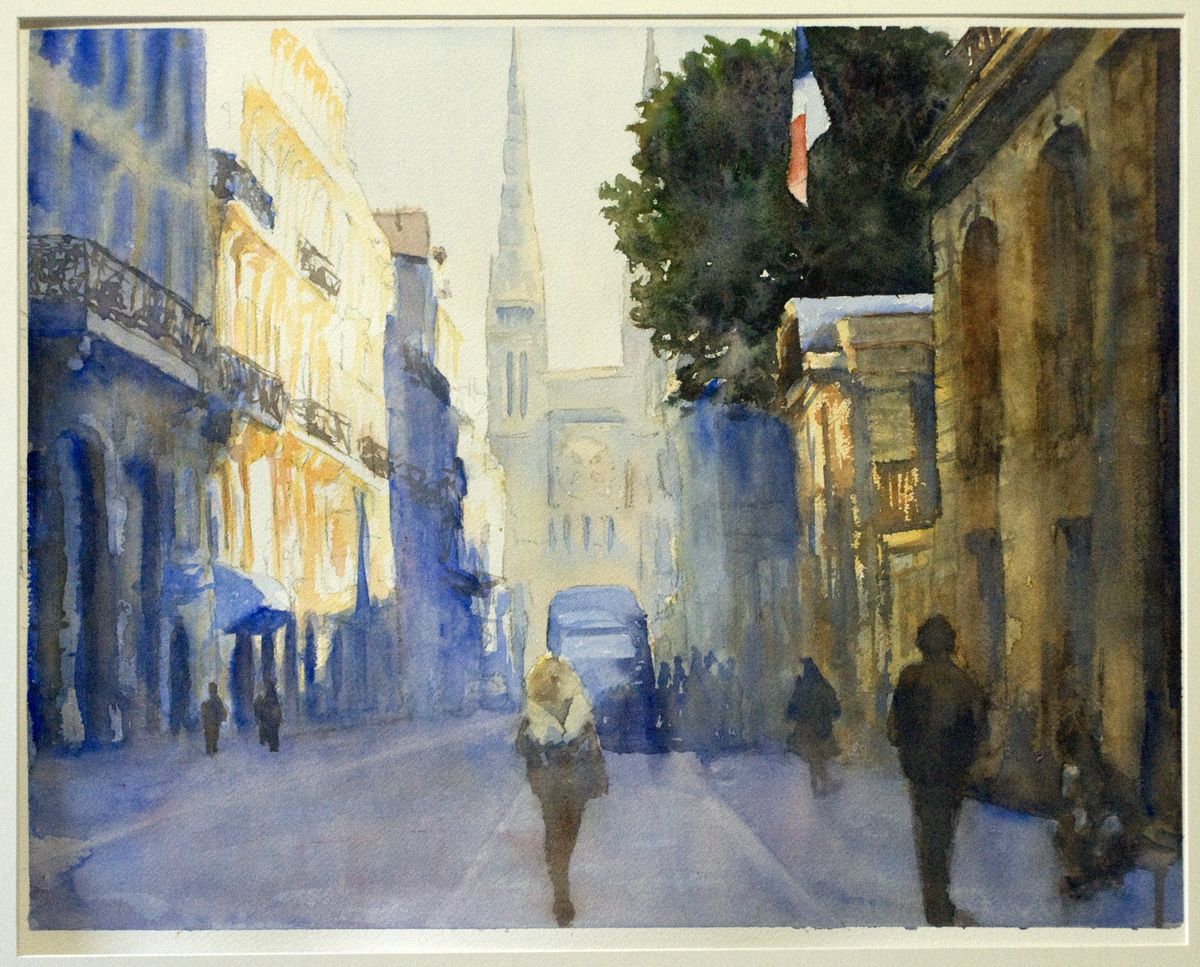 Bordeaux, France, Dicovery in Watercolor by Joel Tenzin at