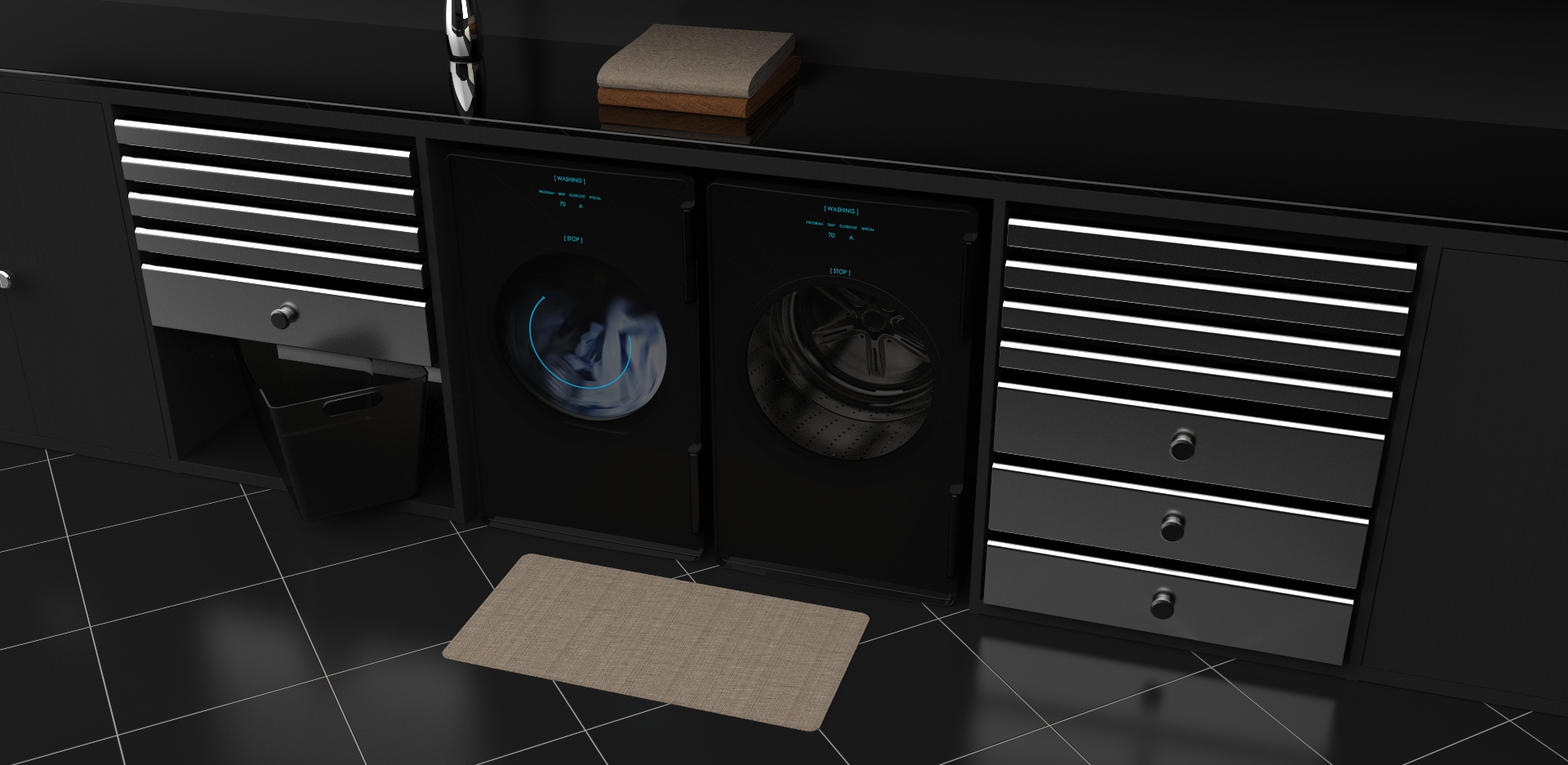 Midea Laundry Set Ideation by Yutong Wu at