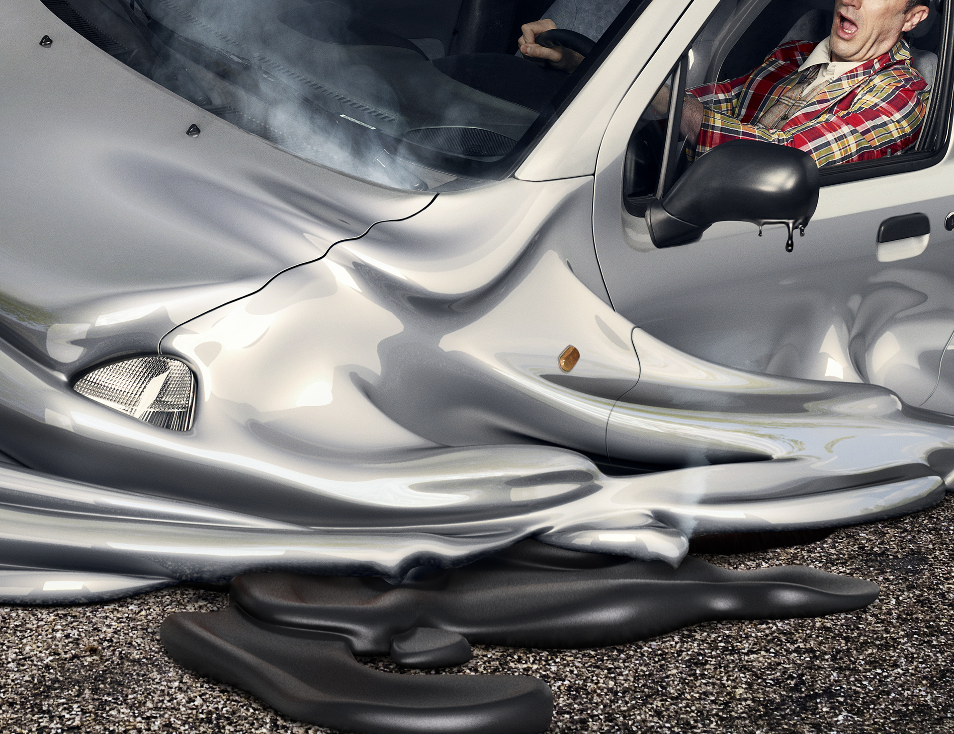Melting Cars by ddna . at