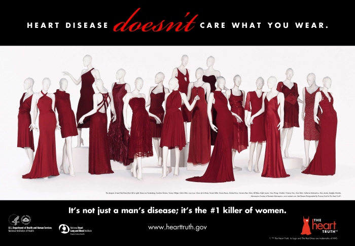 red dress campaign heart disease Go Red for Women Wear Red and Give