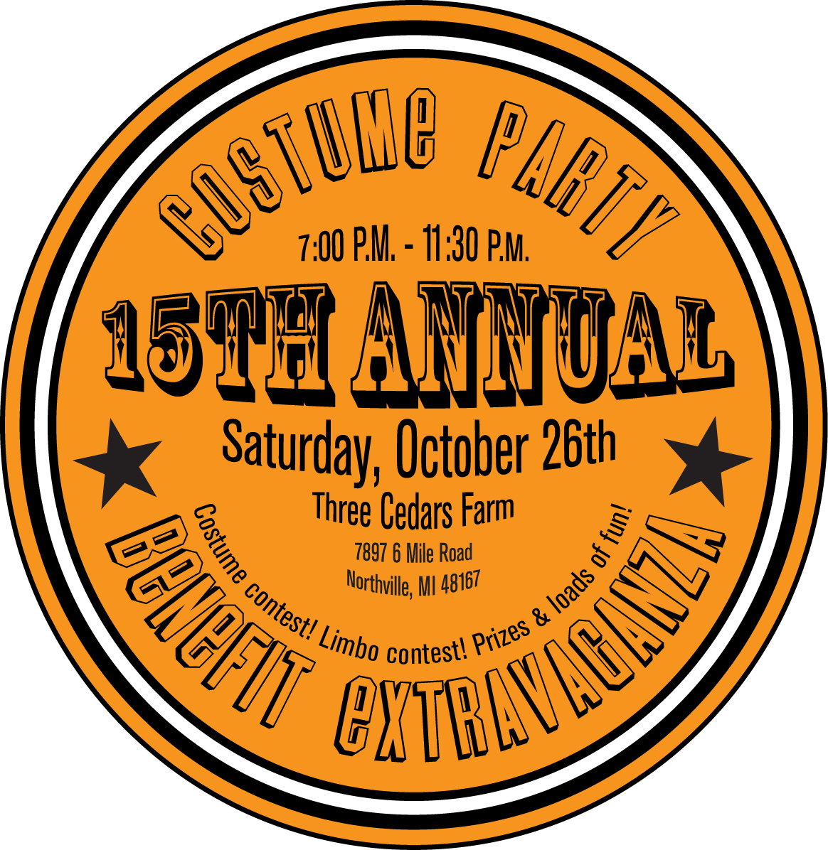 Costume party logo by Christy Huff at Coroflot.com