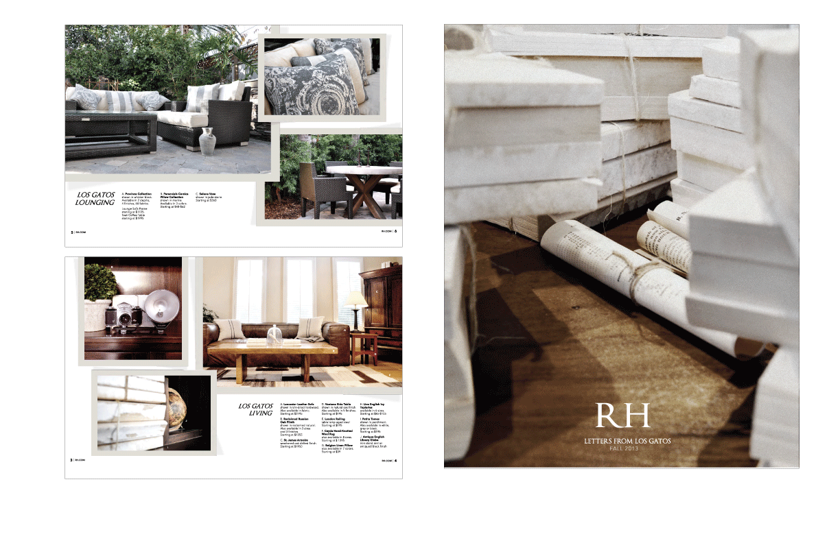 Restoration Hardware Magazine Layout Concept by Heather Breault at