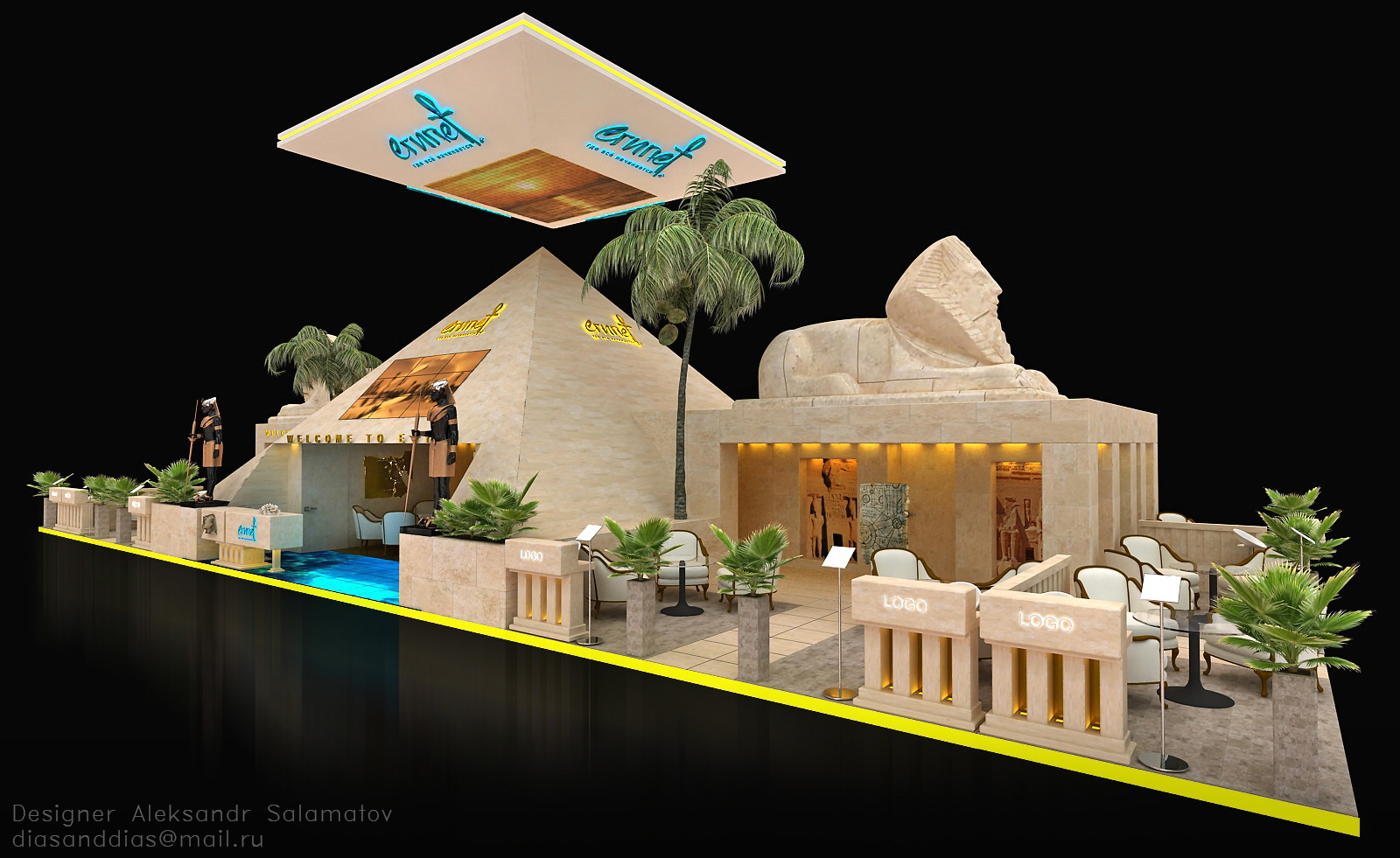 exhibition stand of Egypt by Aleksandr Salamatov at