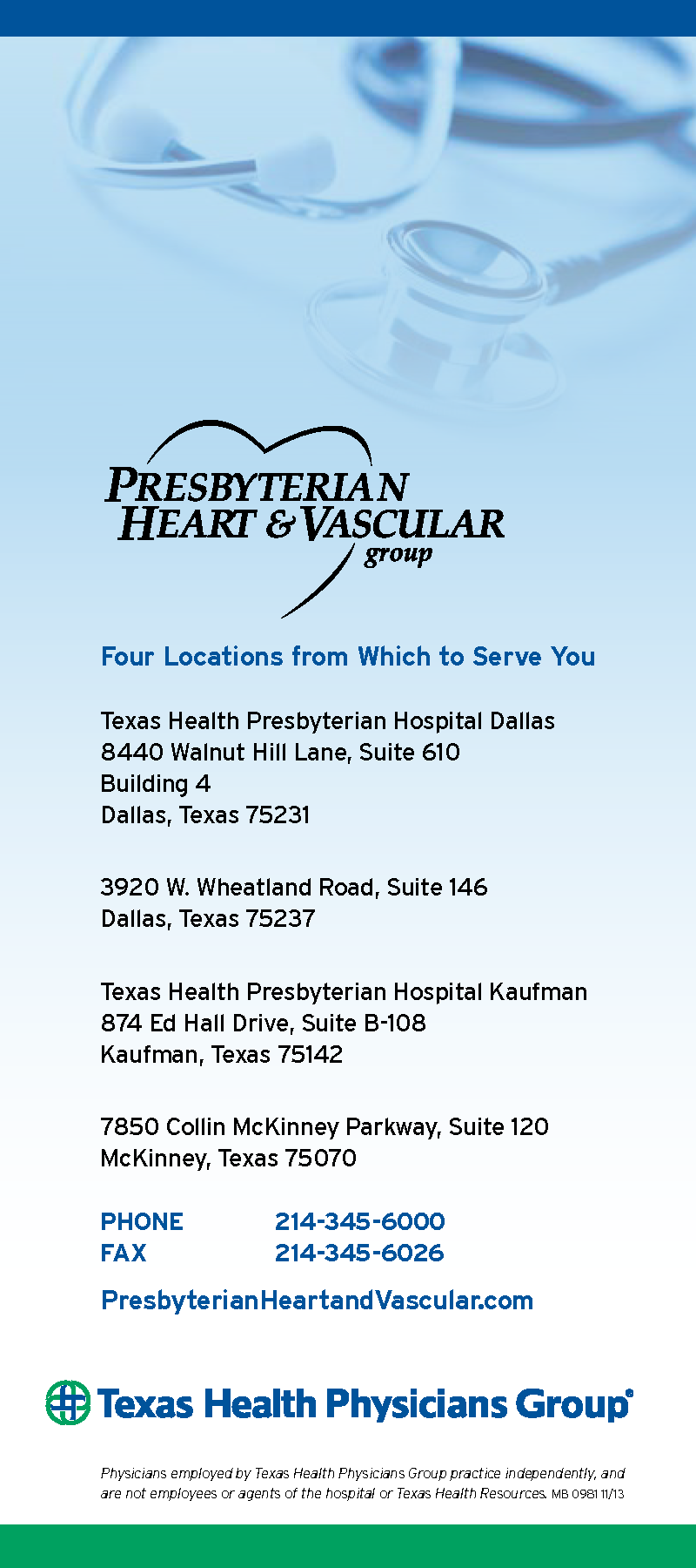 Texas Health Physicians Group Brochure Heart Health by MICHELLE GIBBS at