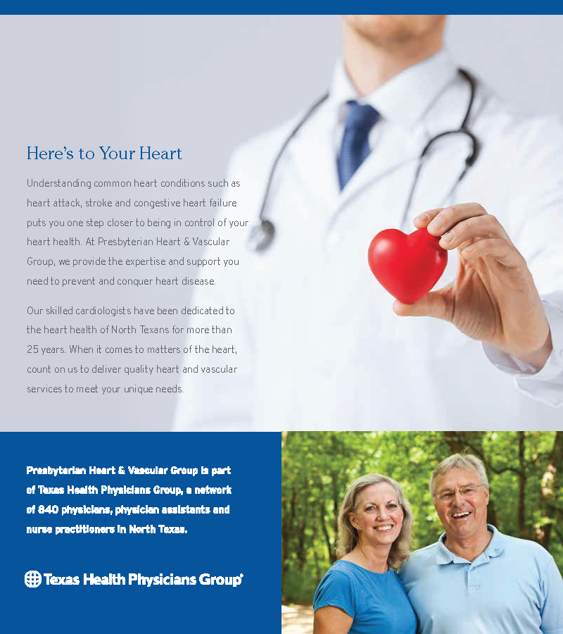 Texas Health Physicians Group Brochure Heart Health by MICHELLE GIBBS at