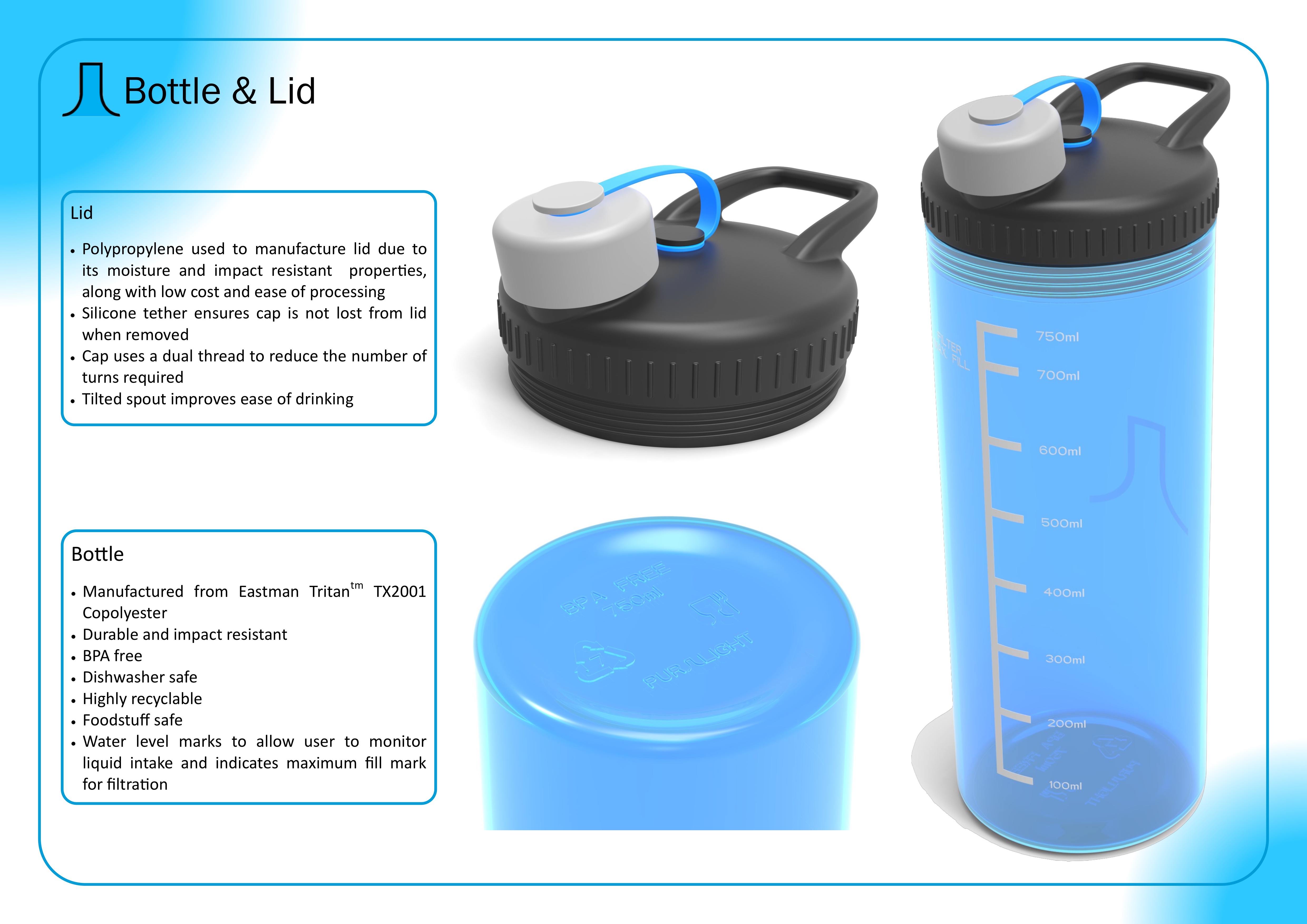 Water Bottle Purification Device for Travellers in Developing Countries