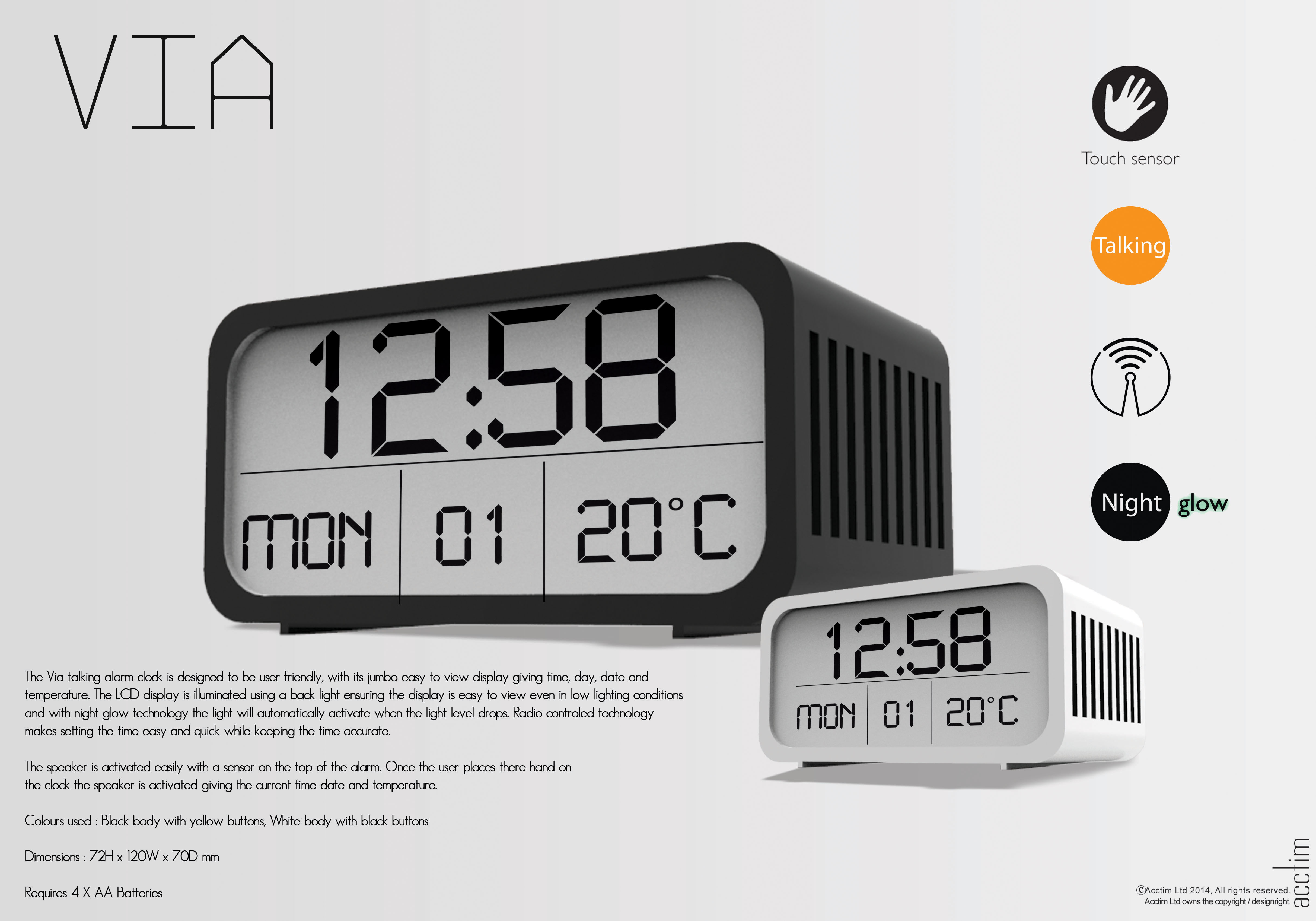 RNIB Talking Alarm clock Acctim by Keith Seagrave at